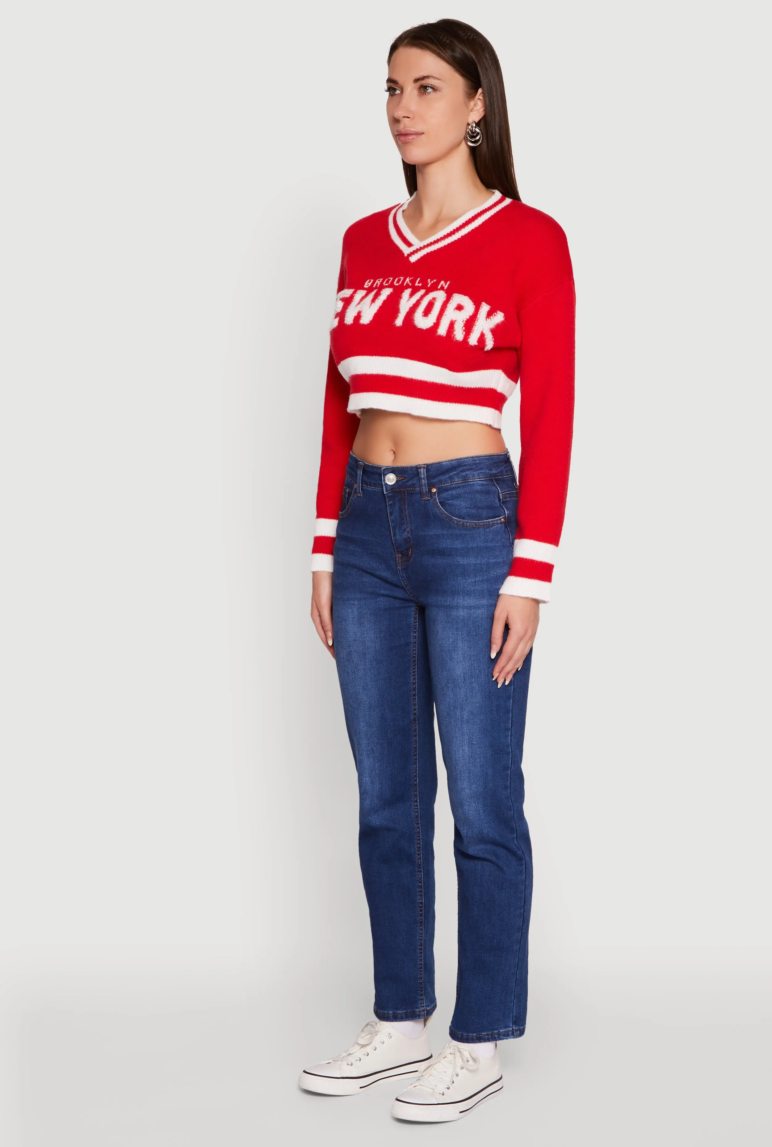 Daisy Chenille New York Graphic Cropped Sweater sold by Rainbow product image thumbnail 5