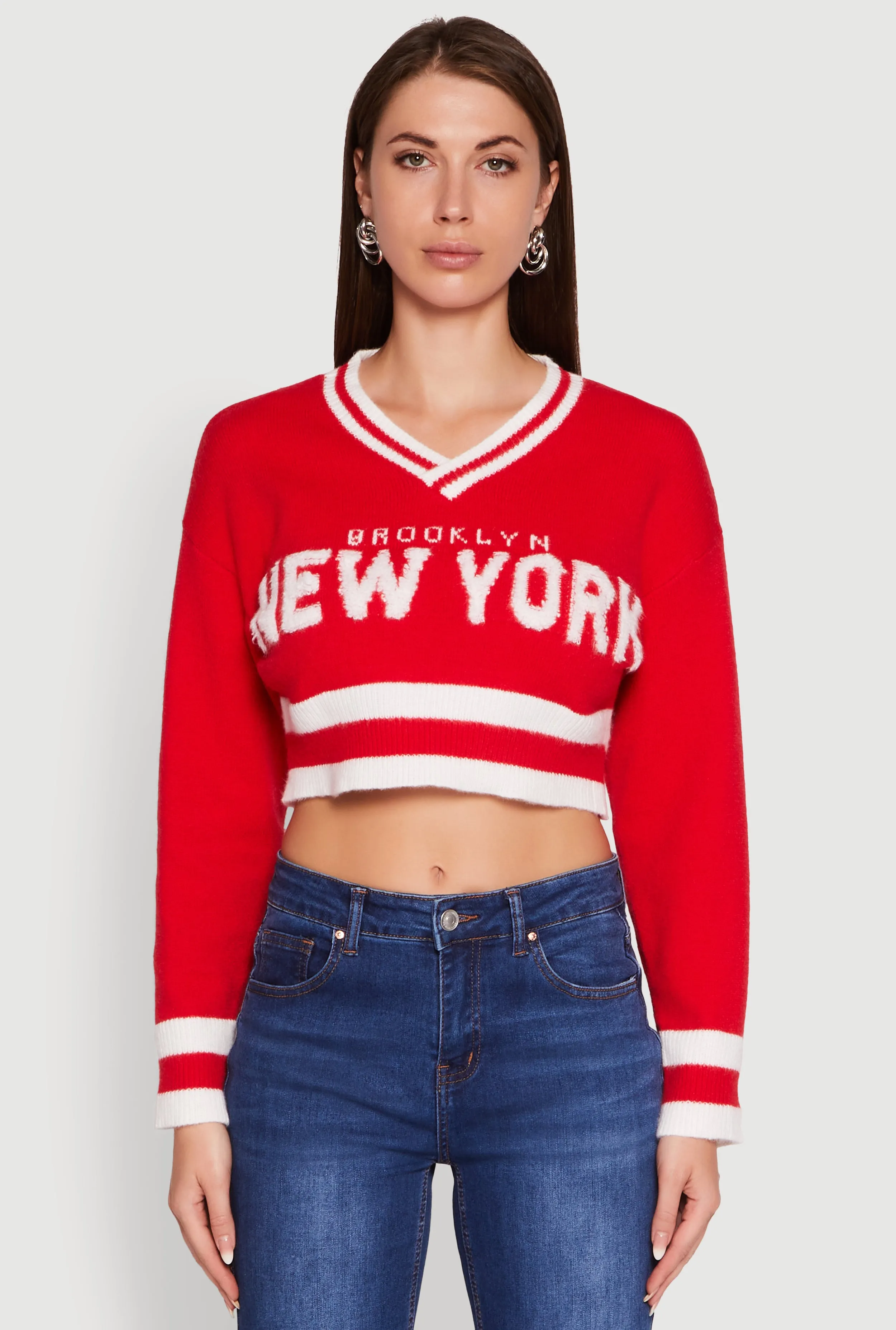 Daisy Chenille New York Graphic Cropped Sweater sold by Rainbow product image thumbnail 2