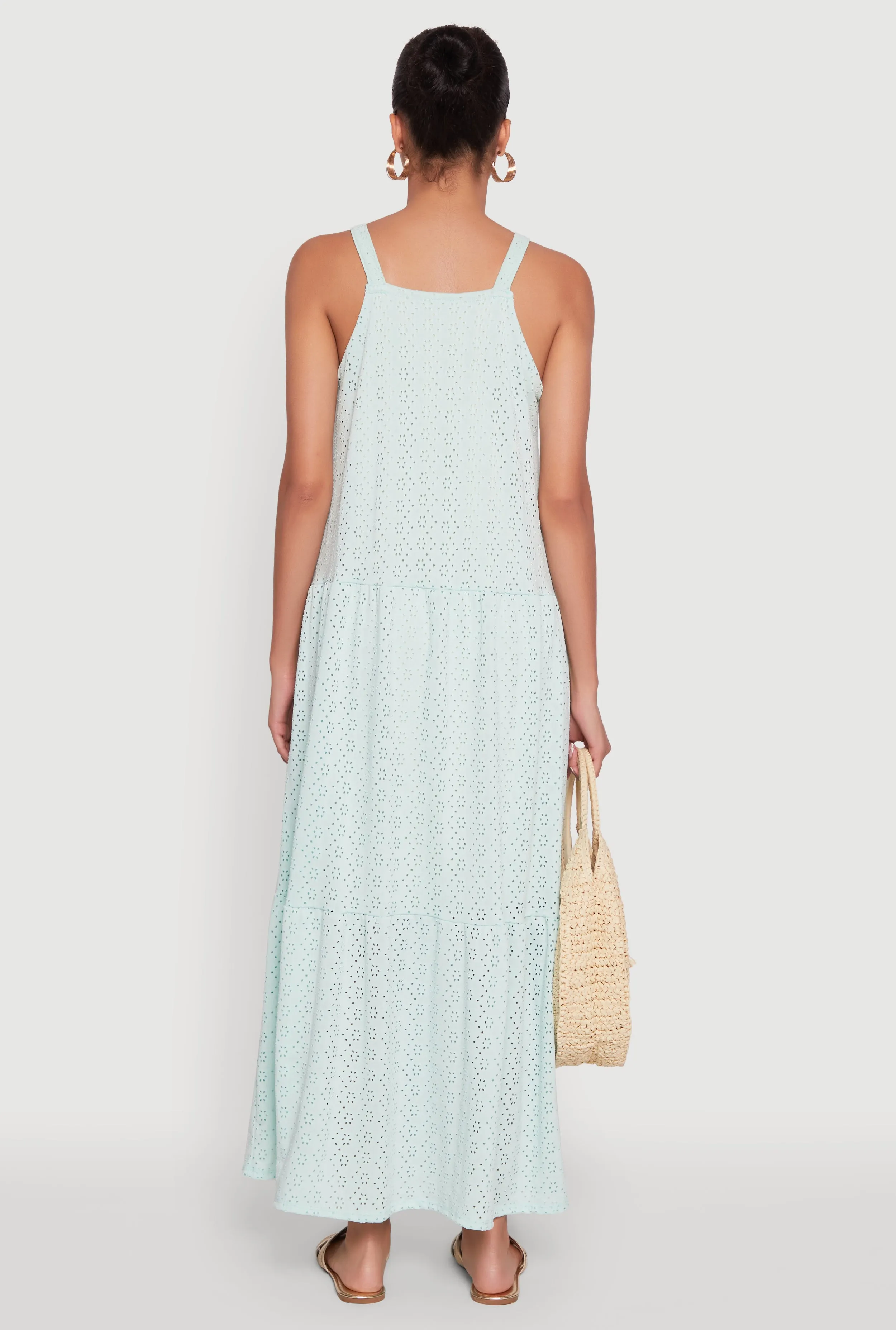 Eyelet Tiered A-Line Maxi Dress sold by Rainbow product image thumbnail 5