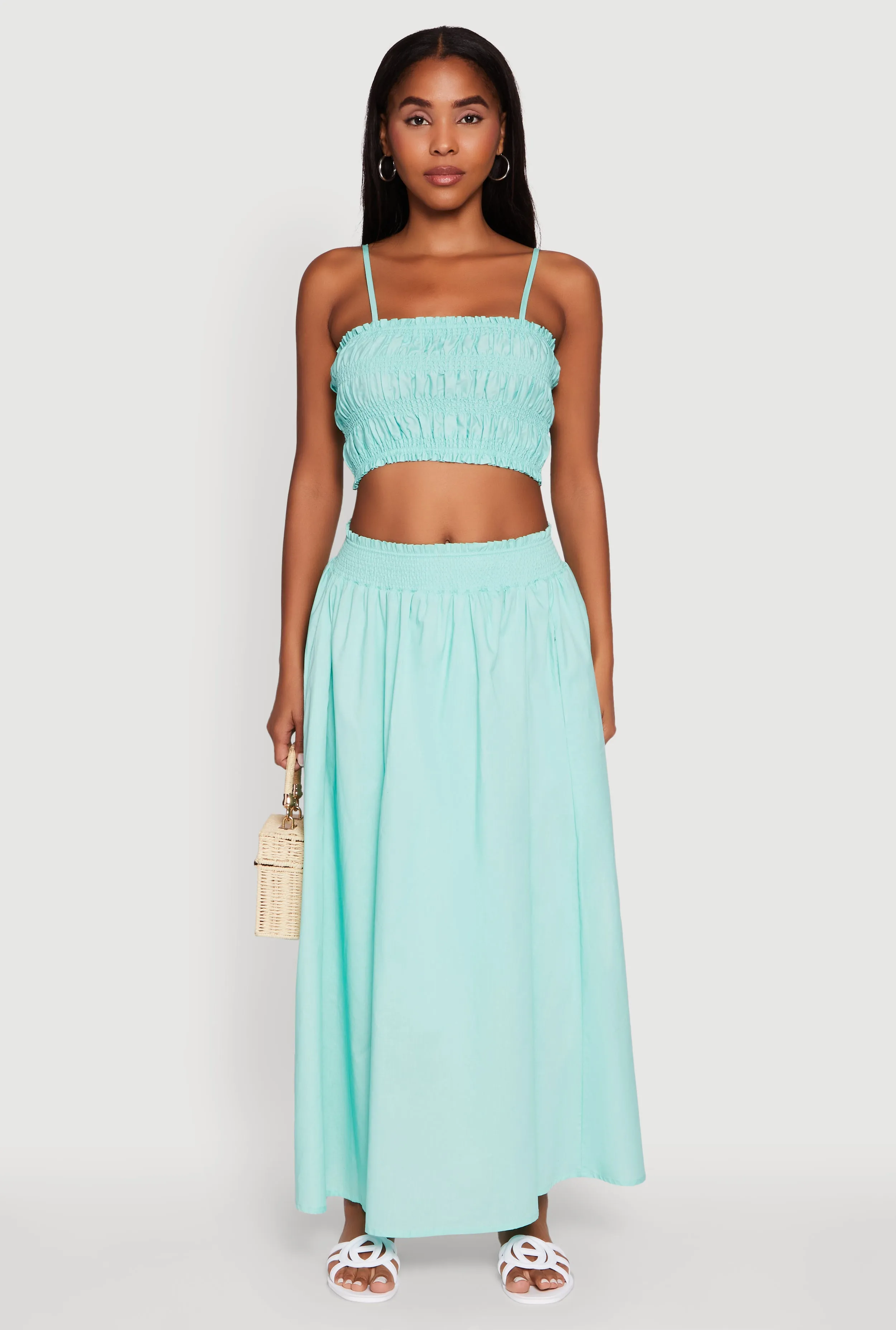 Chic Sleeveless Cami with Square Neck and Cropped Hem sold by Rainbow product image thumbnail 3