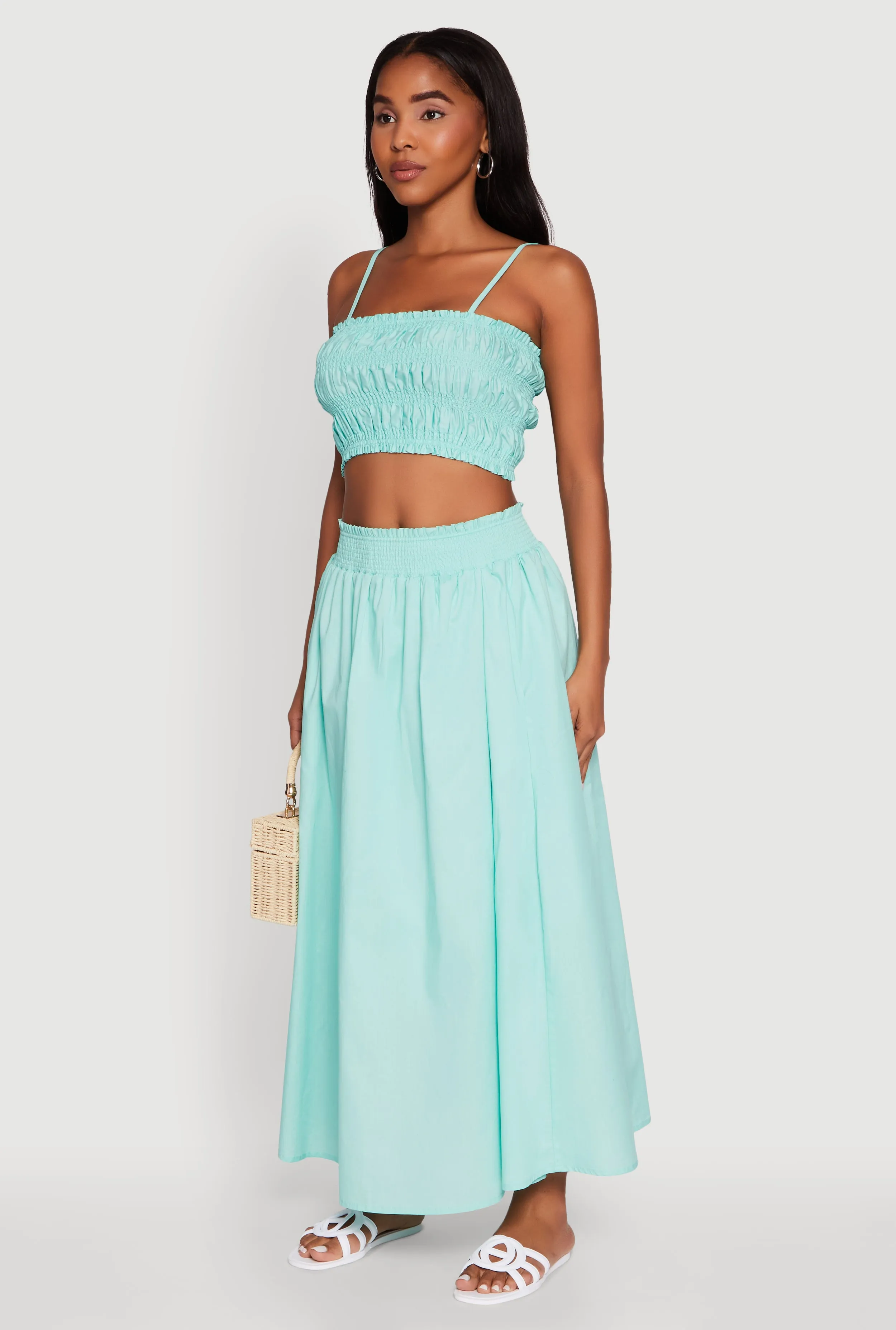 Chic Sleeveless Cami with Square Neck and Cropped Hem sold by Rainbow product image thumbnail 5