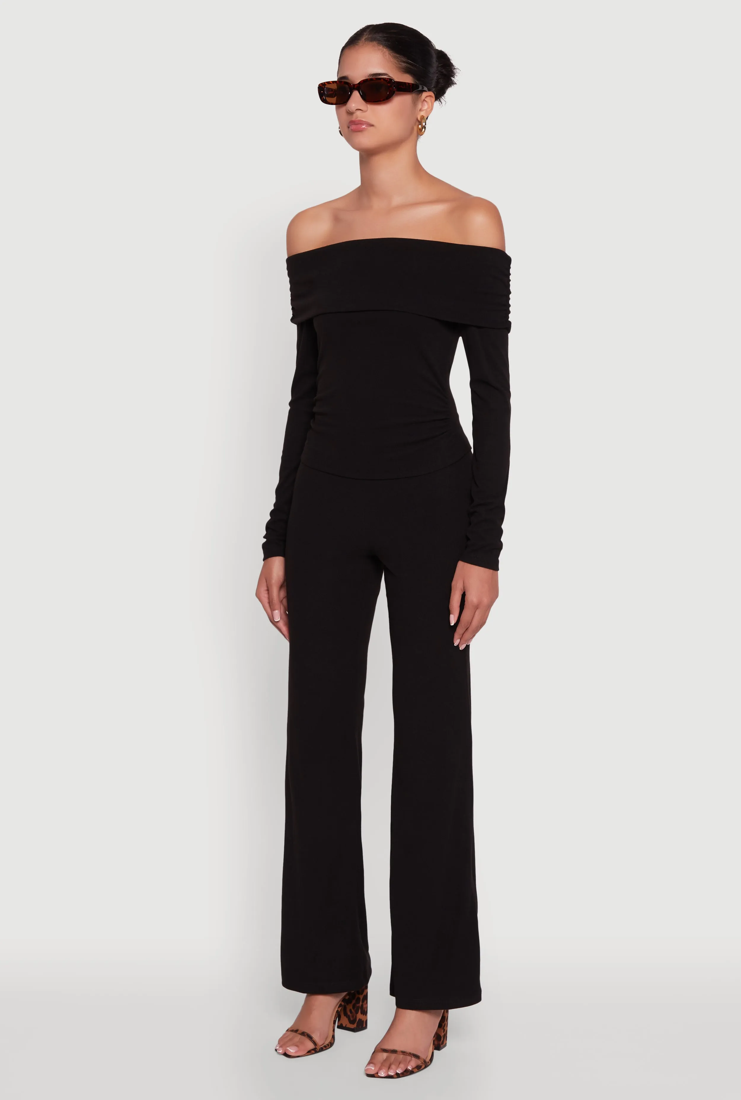 Haute Monde Fold Over Off The Shoulder Top sold by Rainbow product image thumbnail 5