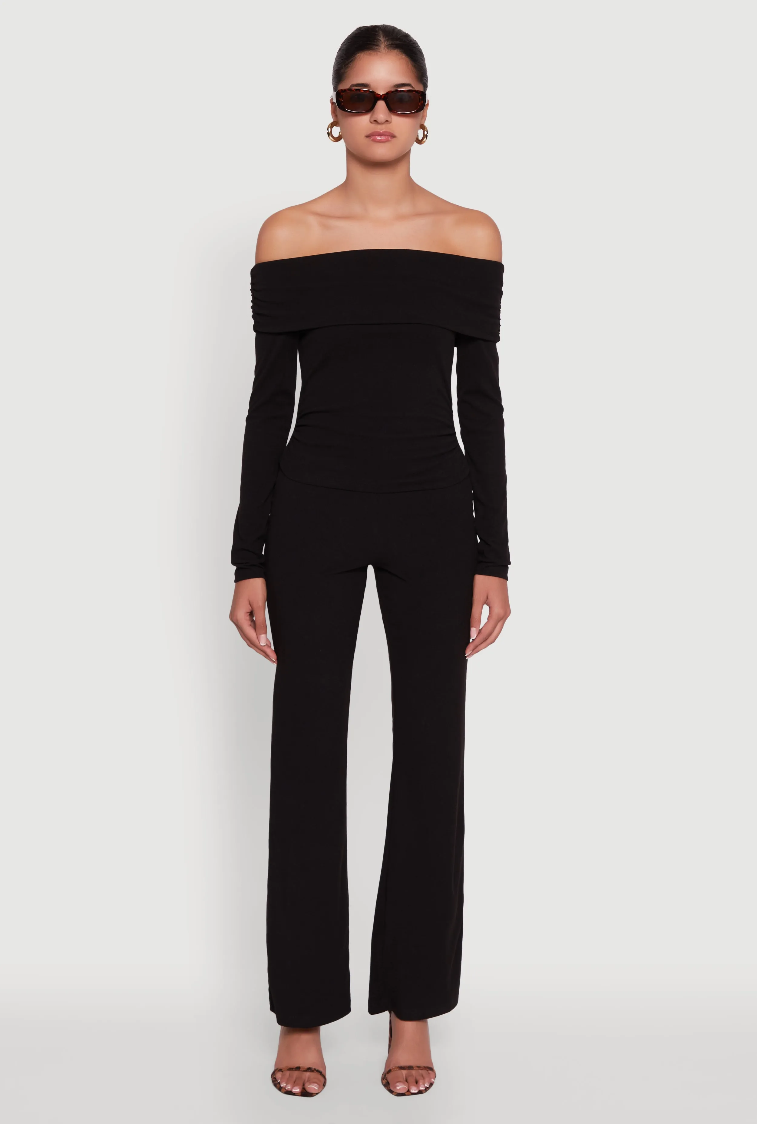 Haute Monde Fold Over Off The Shoulder Top sold by Rainbow product image thumbnail 3