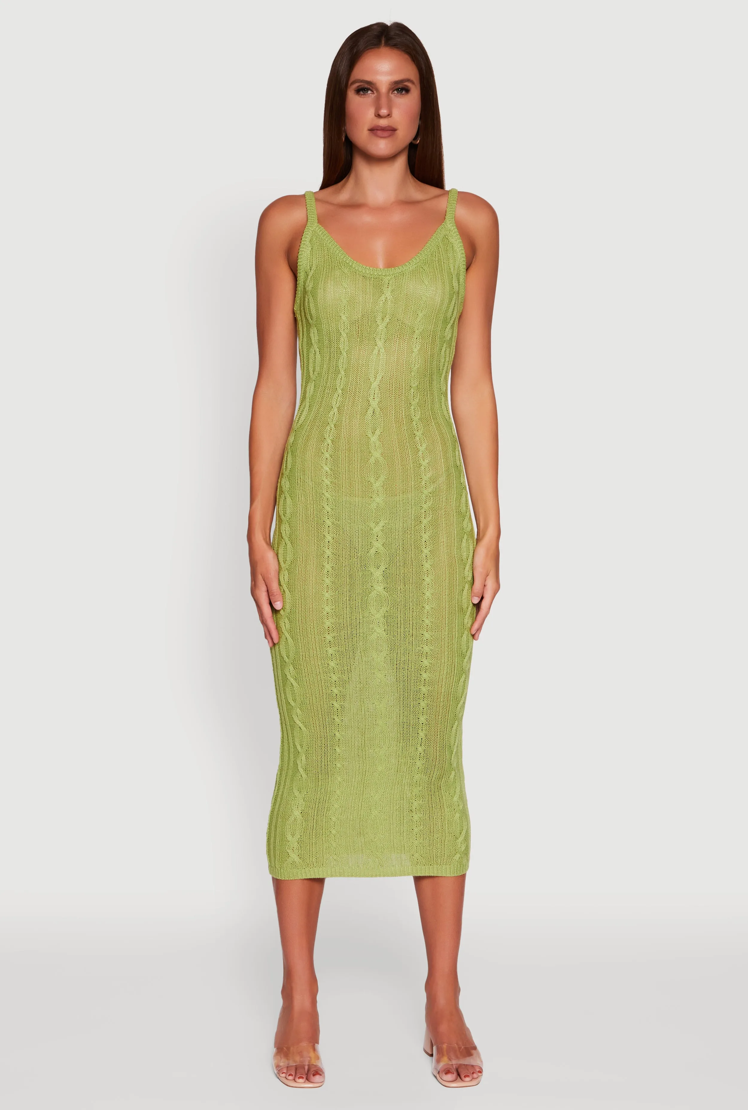 Trendy Cable Knit Sleeveless Maxi Dress sold by Rainbow product image thumbnail 2