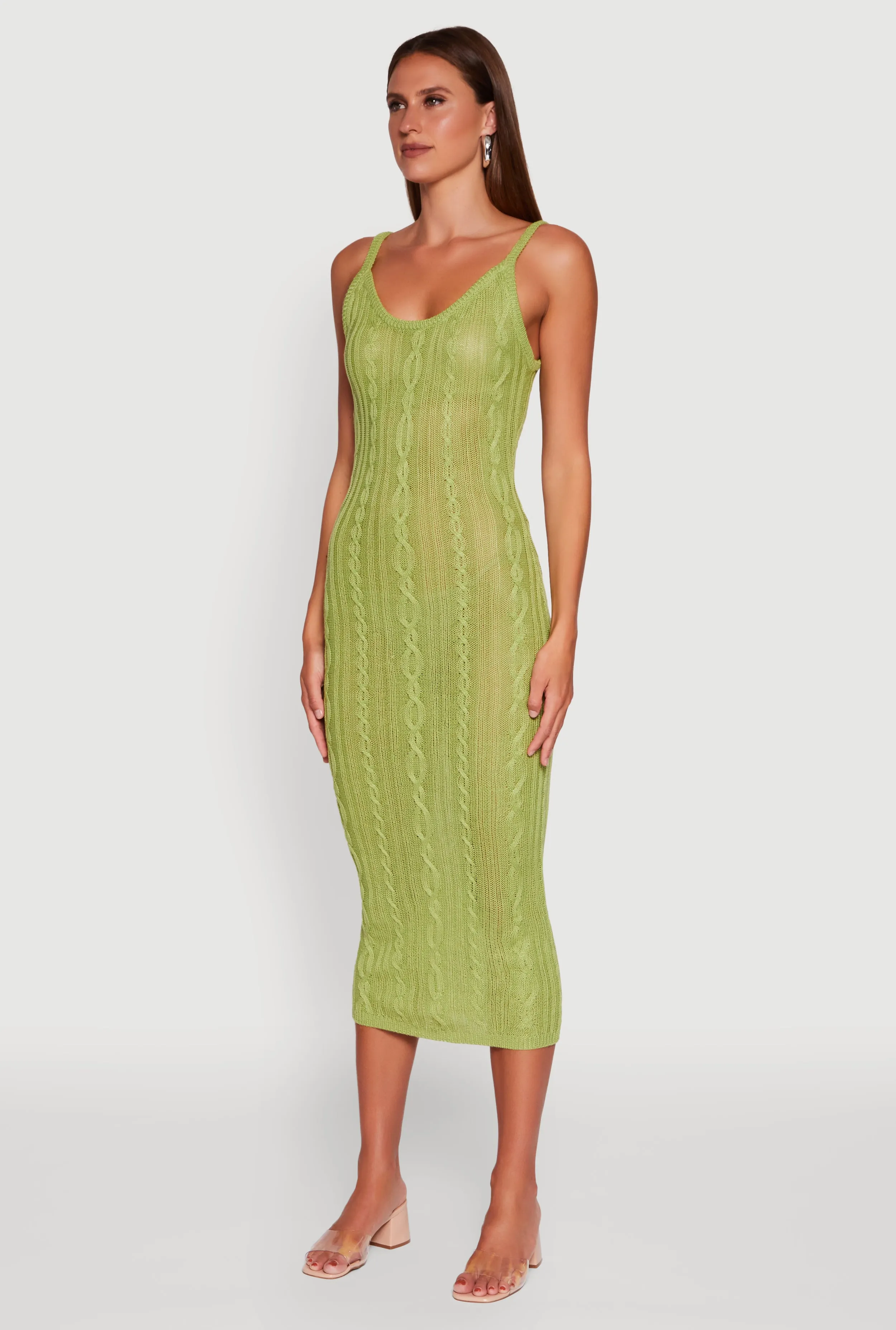 Trendy Cable Knit Sleeveless Maxi Dress sold by Rainbow product image thumbnail 3