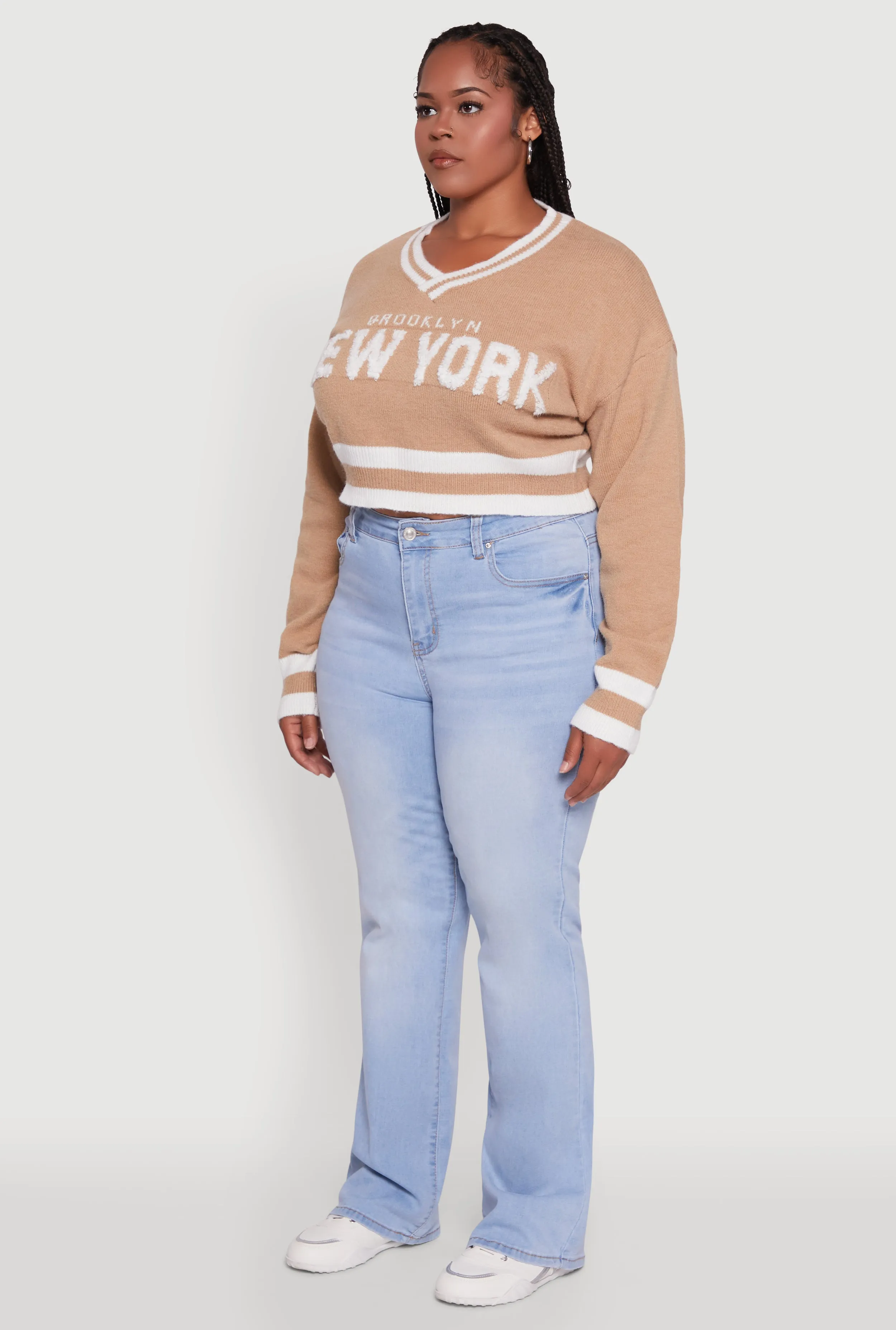 Plus Size Daisy Brooklyn New York Cropped Sweater sold by Rainbow product image thumbnail 5