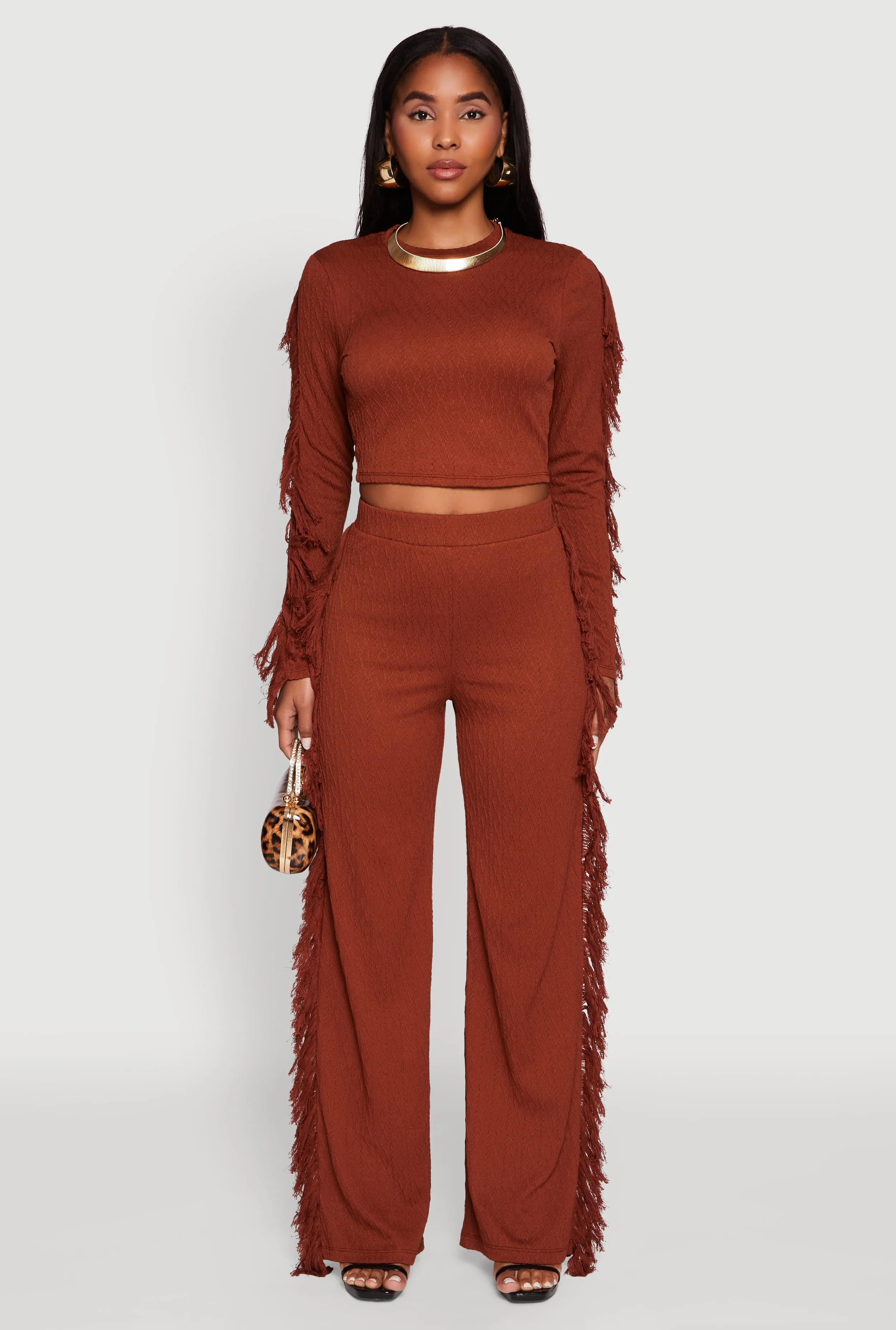 Pull On Fringe Side Straight Leg Pants sold by Rainbow product image thumbnail 2