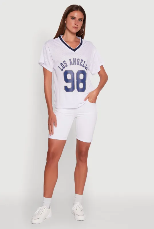 Iris Los Angeles 98 Graphic V-Neck Jersey sold by Rainbow