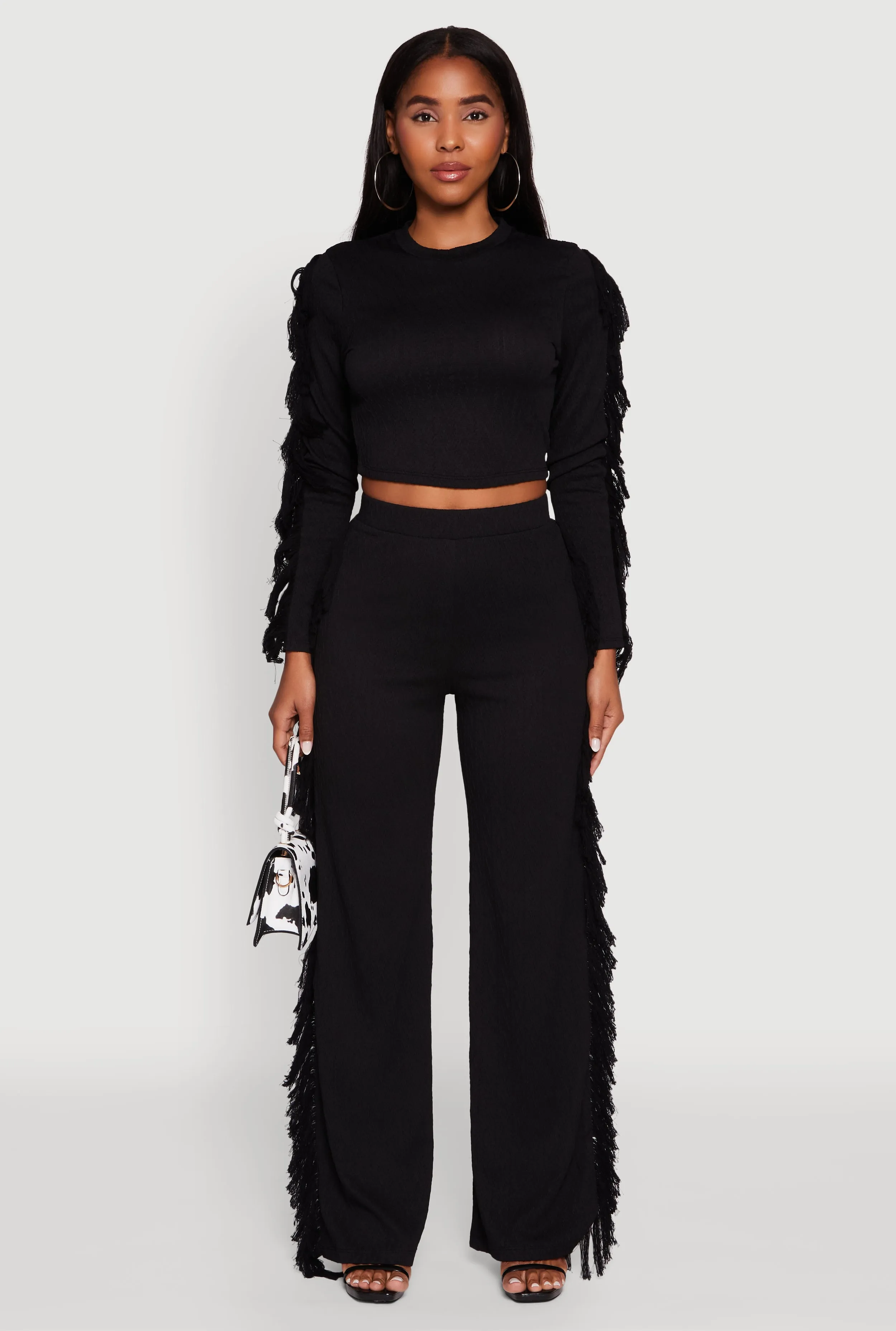 Pull On Fringe Side Straight Leg Pants sold by Rainbow product image thumbnail 2