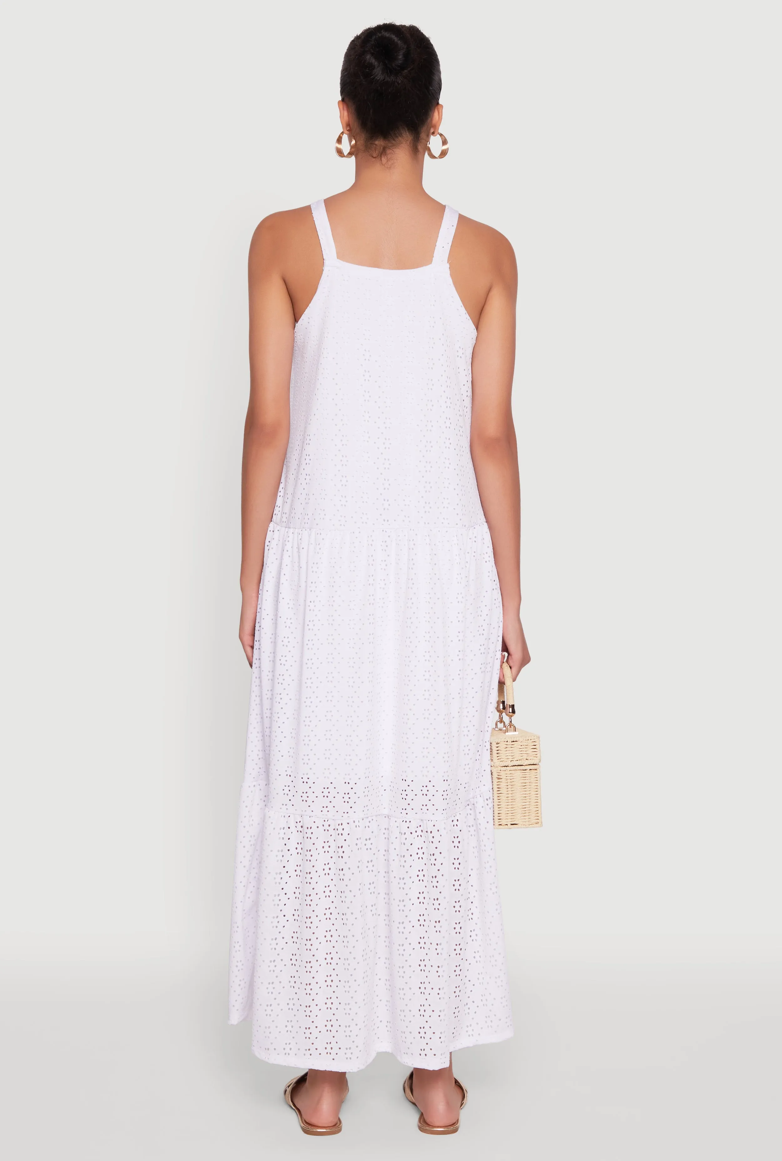 Eyelet Tiered A-Line Maxi Dress sold by Rainbow product image thumbnail 5