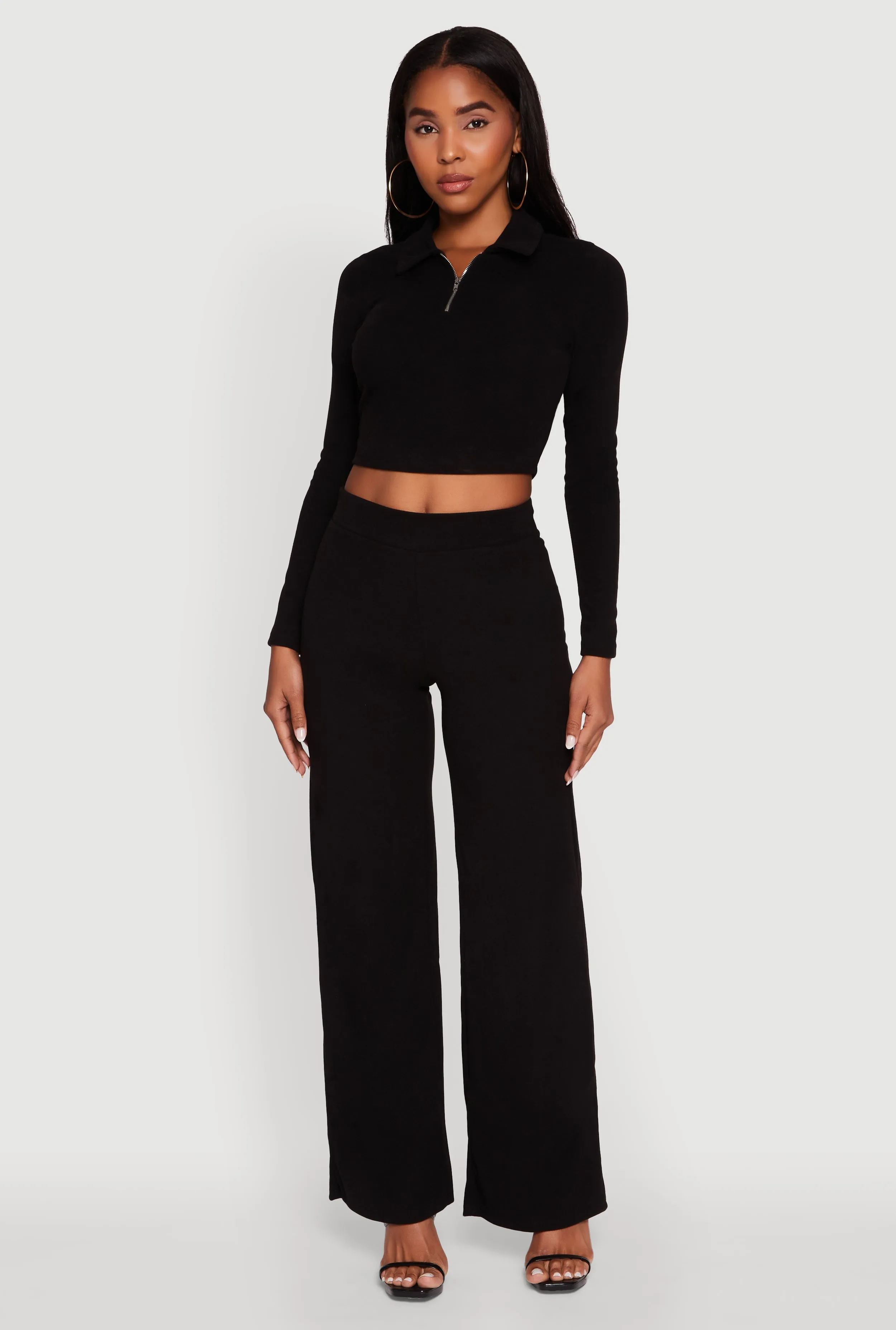 Brushed Knit Pull On Straight Leg Pants sold by Rainbow