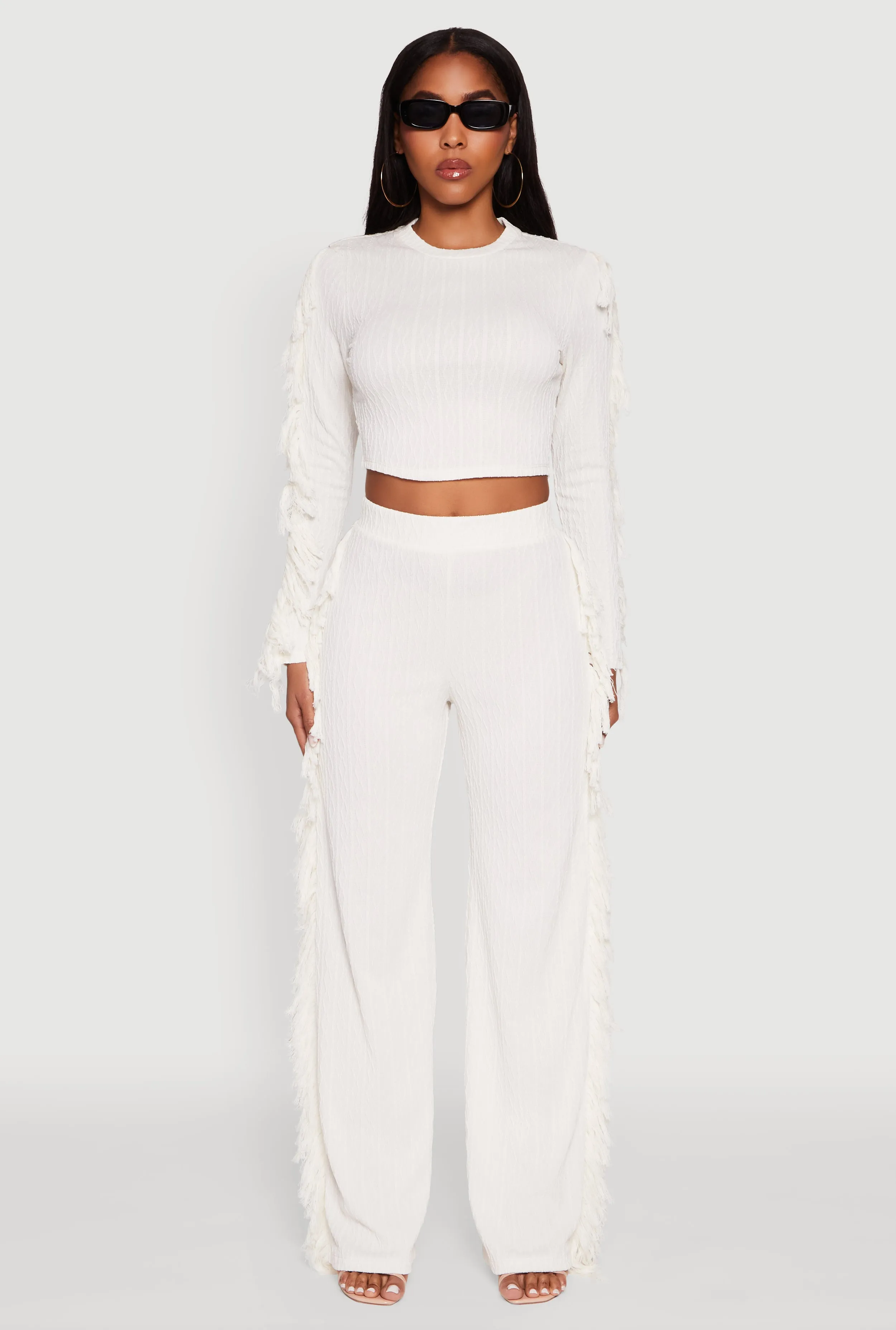 Pull On Fringe Side Straight Leg Pants sold by Rainbow product image thumbnail 2