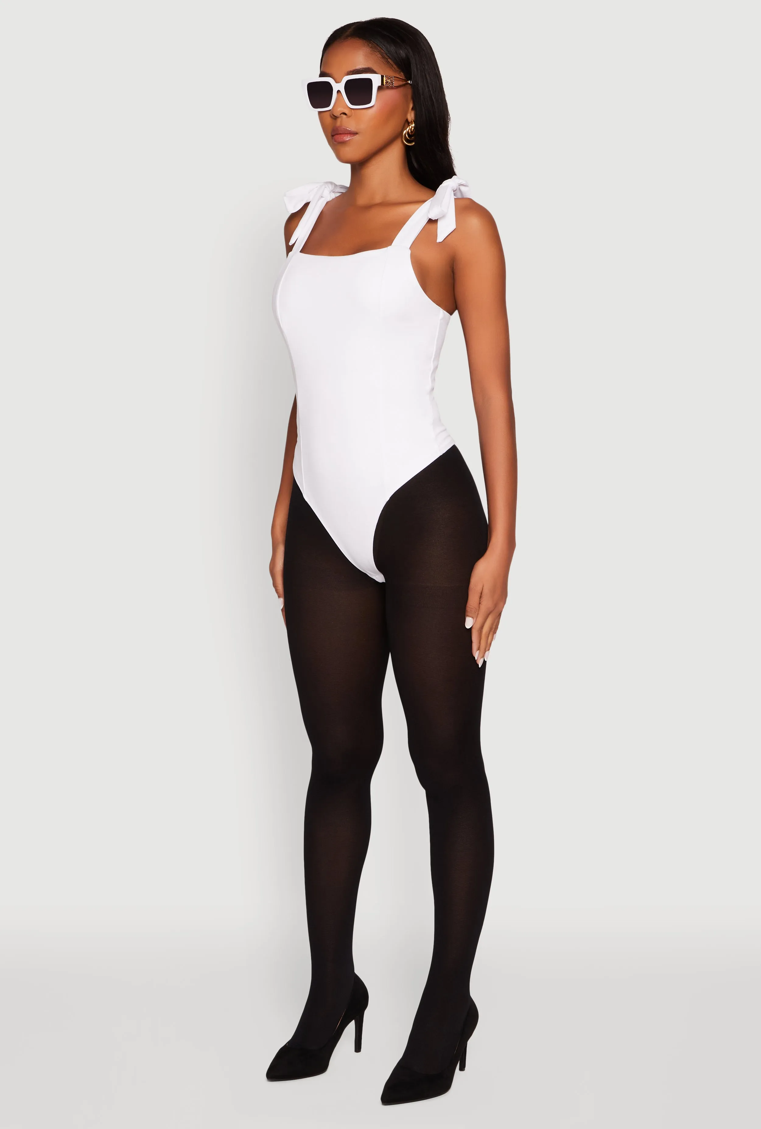 Iris Pintuck Bow Strap Bodysuit sold by Rainbow product image thumbnail 5