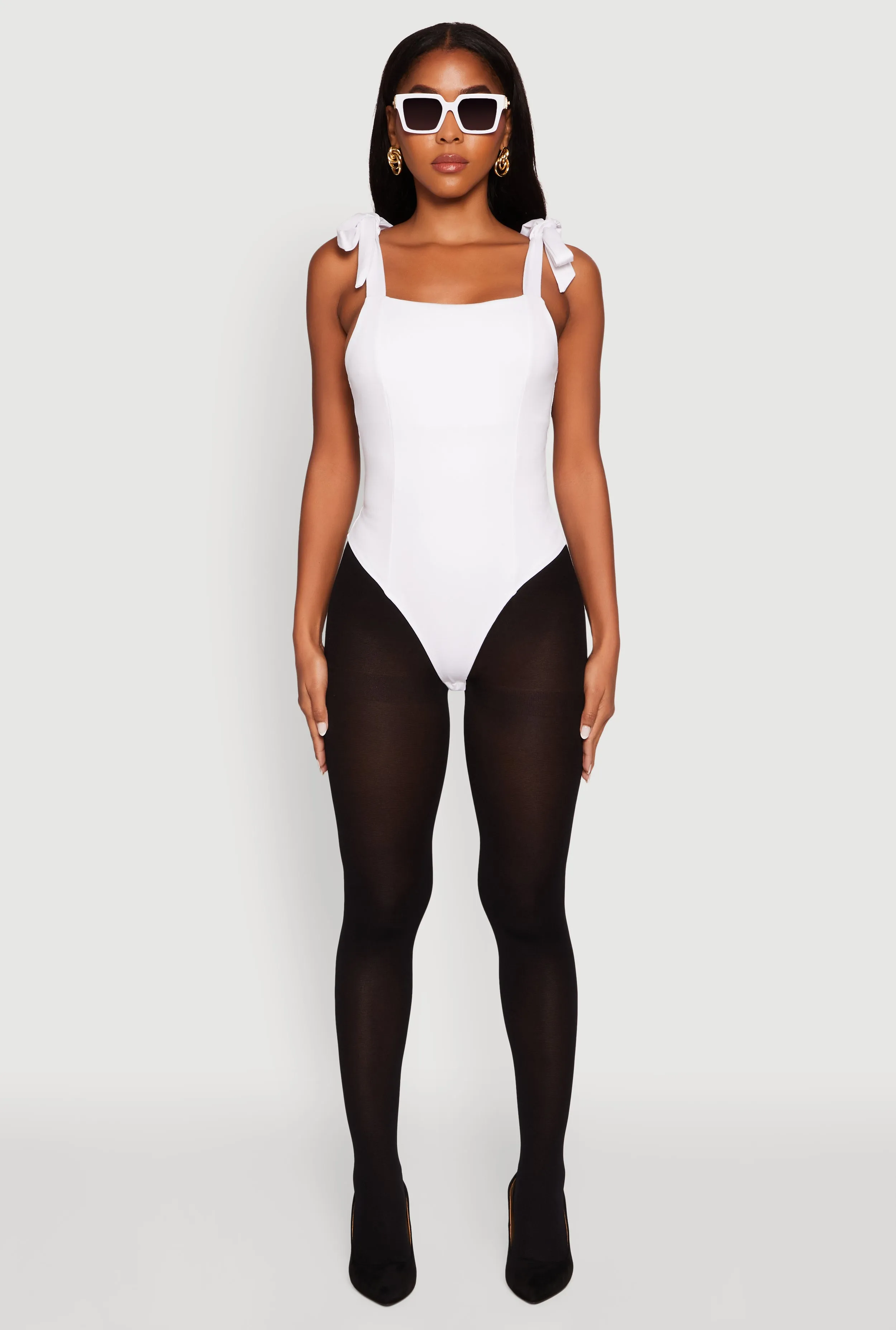 Iris Pintuck Bow Strap Bodysuit sold by Rainbow product image thumbnail 3