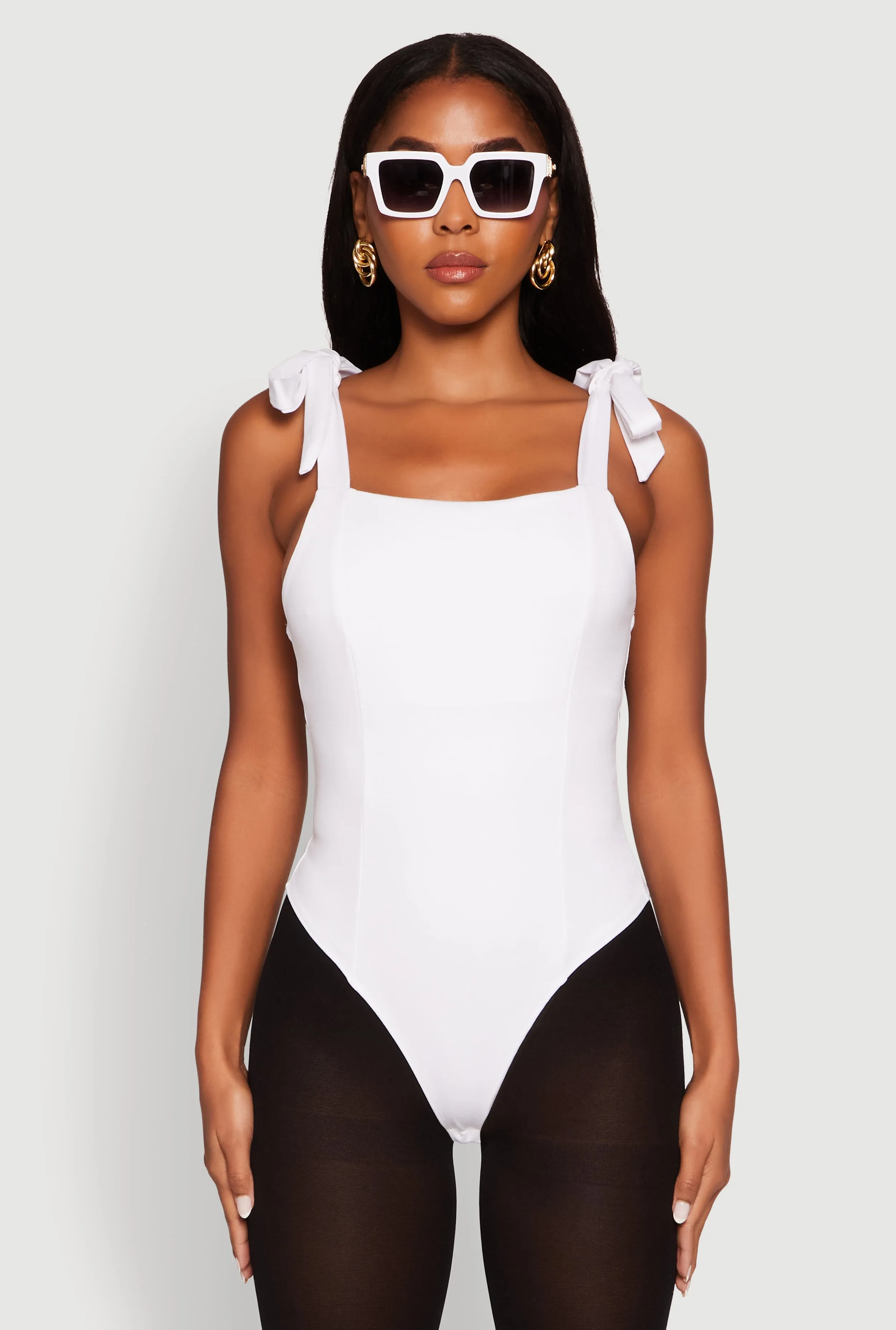 Iris Pintuck Bow Strap Bodysuit sold by Rainbow product image thumbnail 2