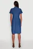 Denim Button Front Midi Shirt Dress sold by Rainbow