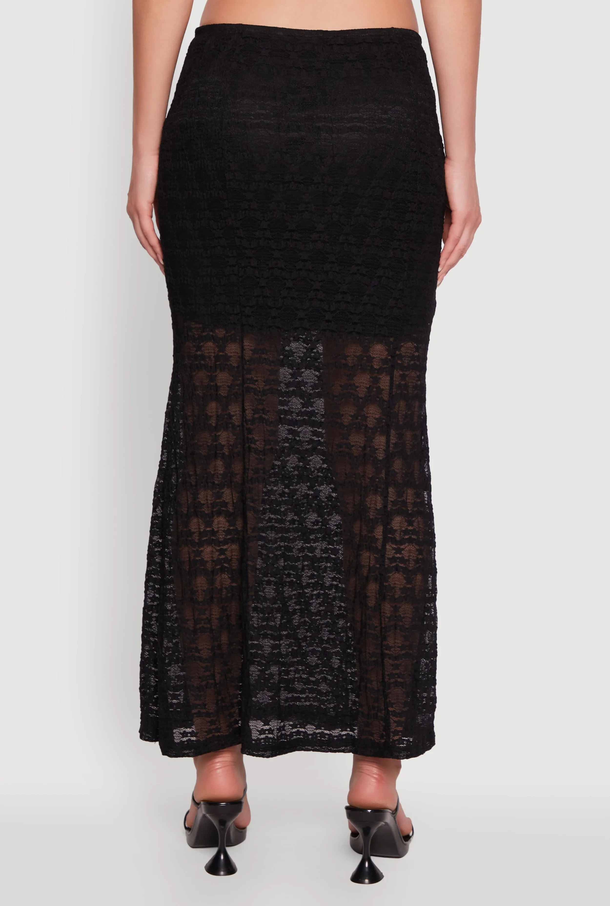 Iris Floral Lace Overlay Maxi Skirt sold by Rainbow product image thumbnail 5