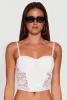 Floral Lace Cropped Sweetheart Bustier Top sold by Rainbow