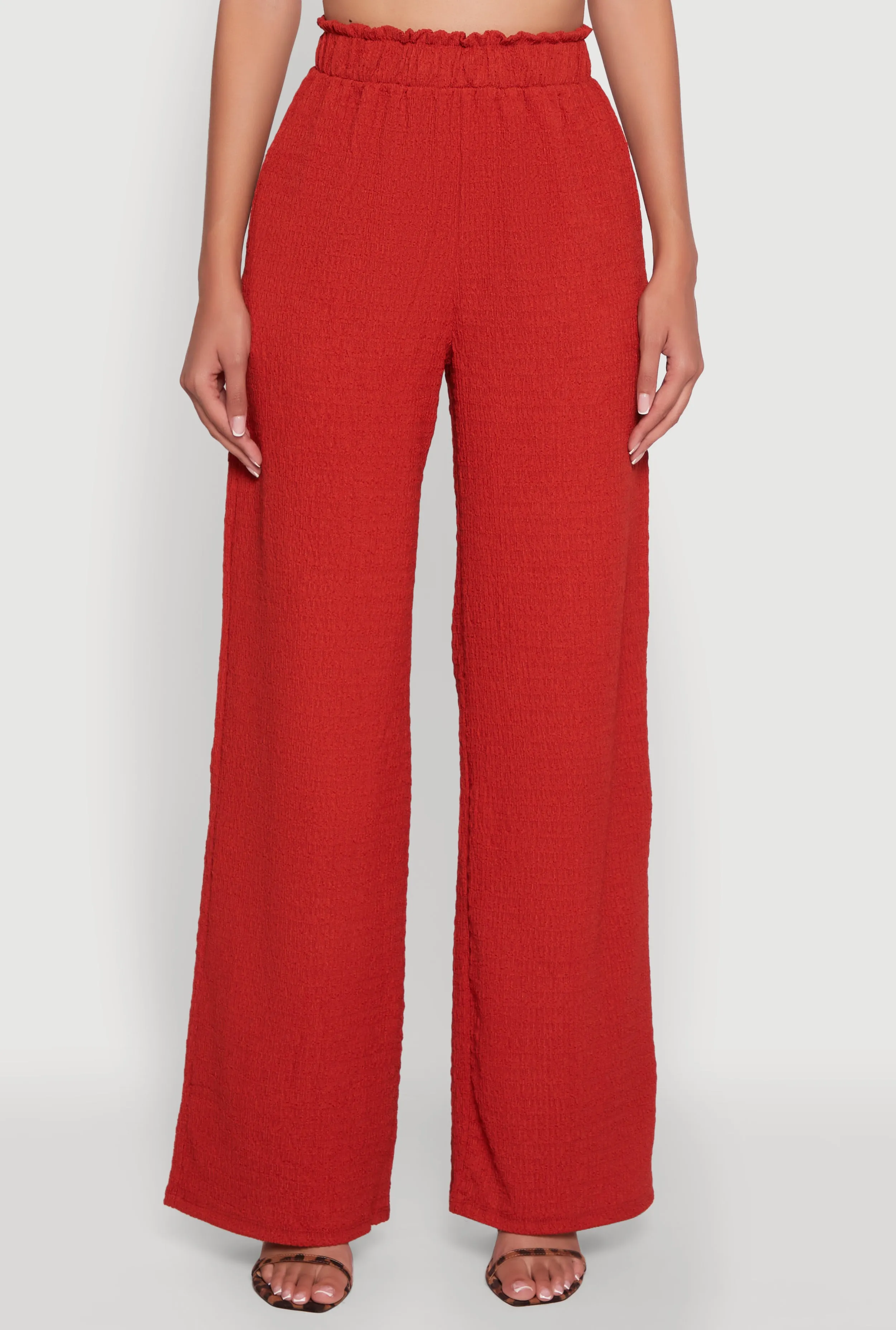 Textured Knit High Waisted Palazzo Pants sold by Rainbow product image thumbnail 3