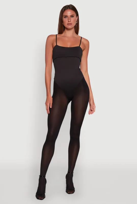 Fold Over Spaghetti Strap Bodysuit sold by Rainbow