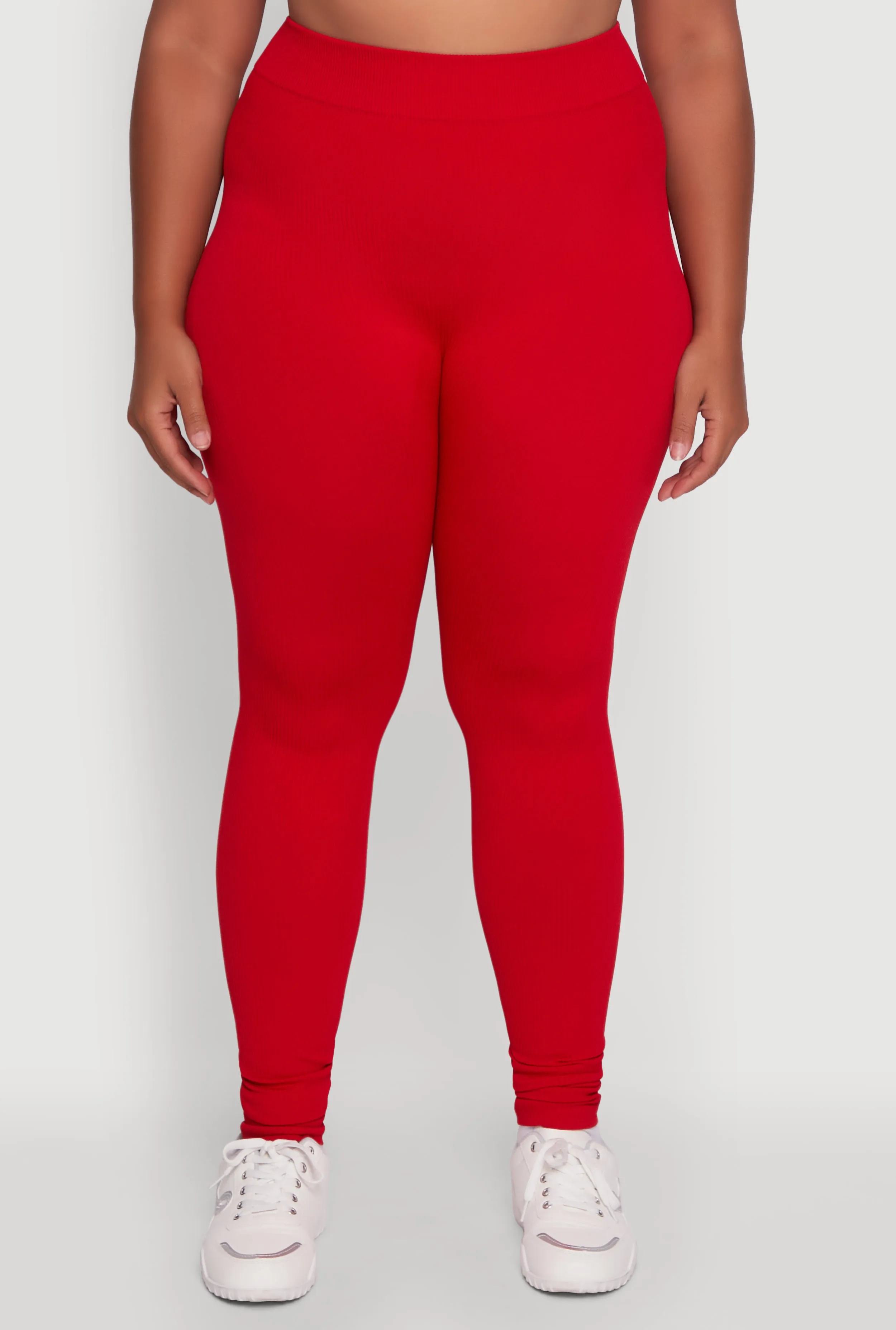 Plus Size Seamless Rib Knit Push Up High Waisted Leggings sold by Rainbow product image thumbnail 5