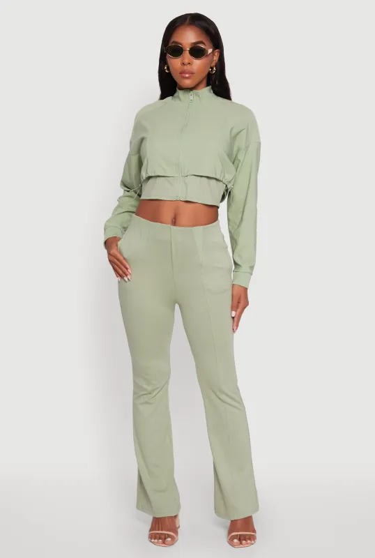 Pull On Pintuck Flared Pants sold by Rainbow