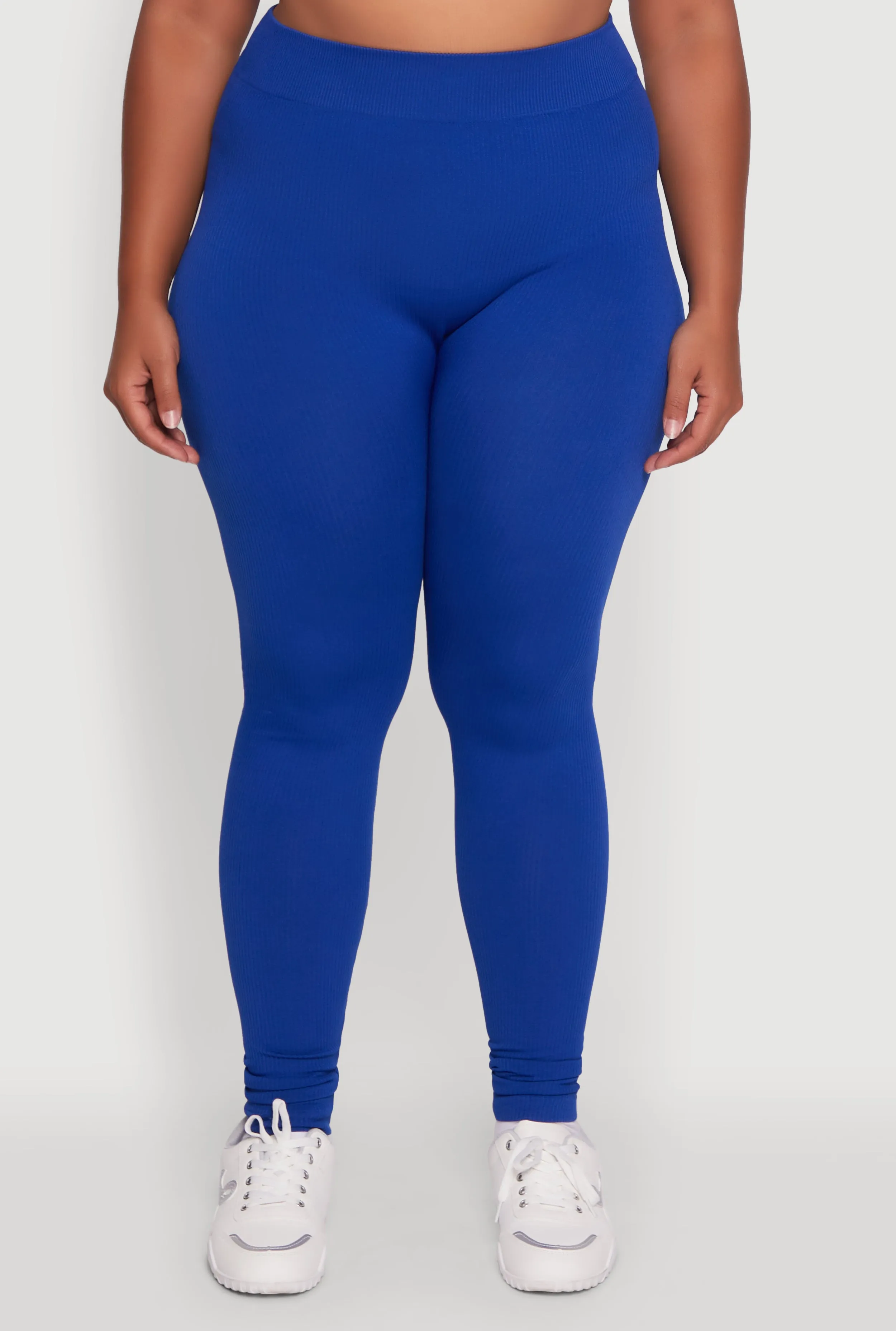 Plus Size Seamless Rib Knit Push Up High Waisted Leggings sold by Rainbow product image thumbnail 5