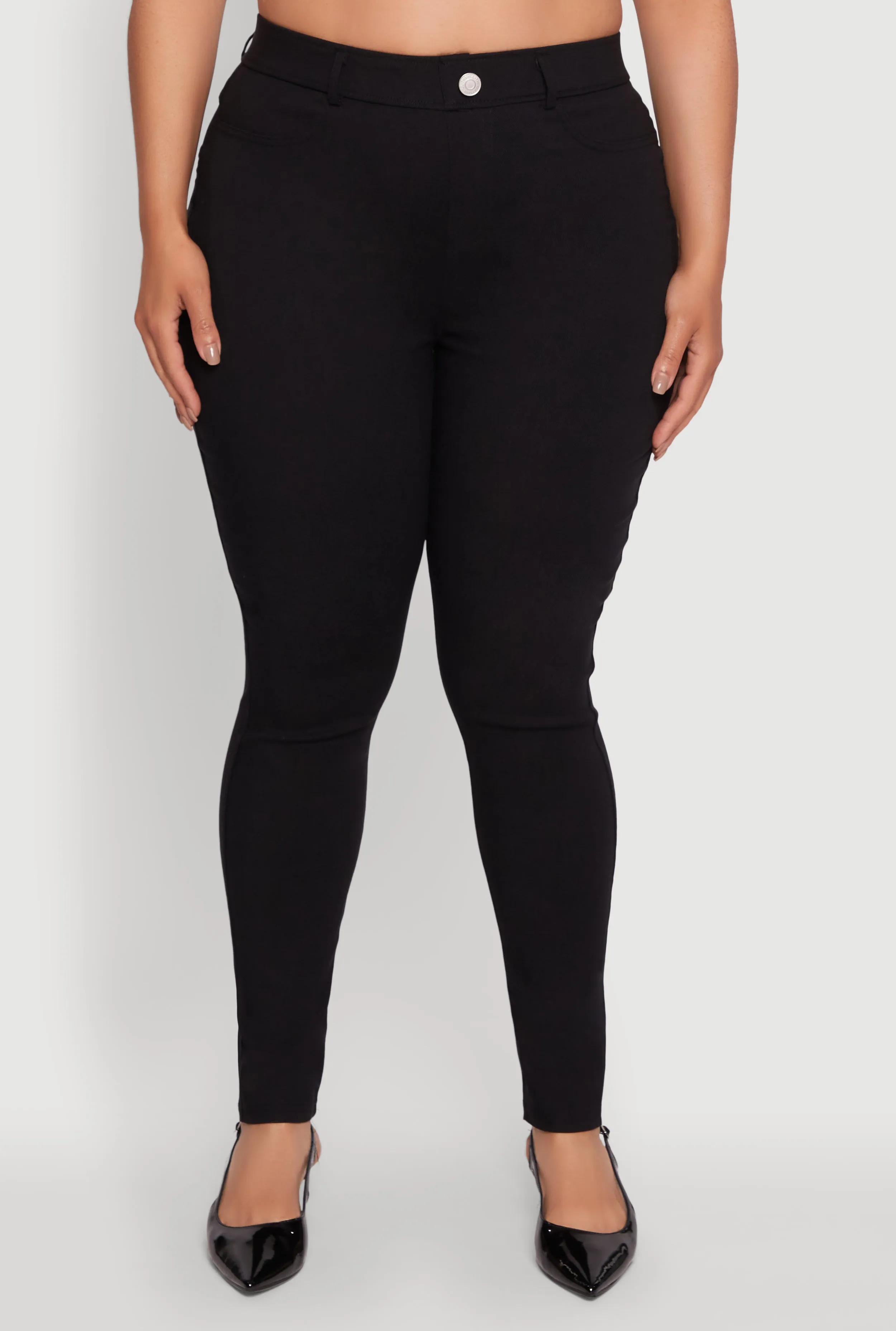 Plus Size Hyper Stretch Pull On Push Up Skinny Pants sold by Rainbow product image thumbnail 5