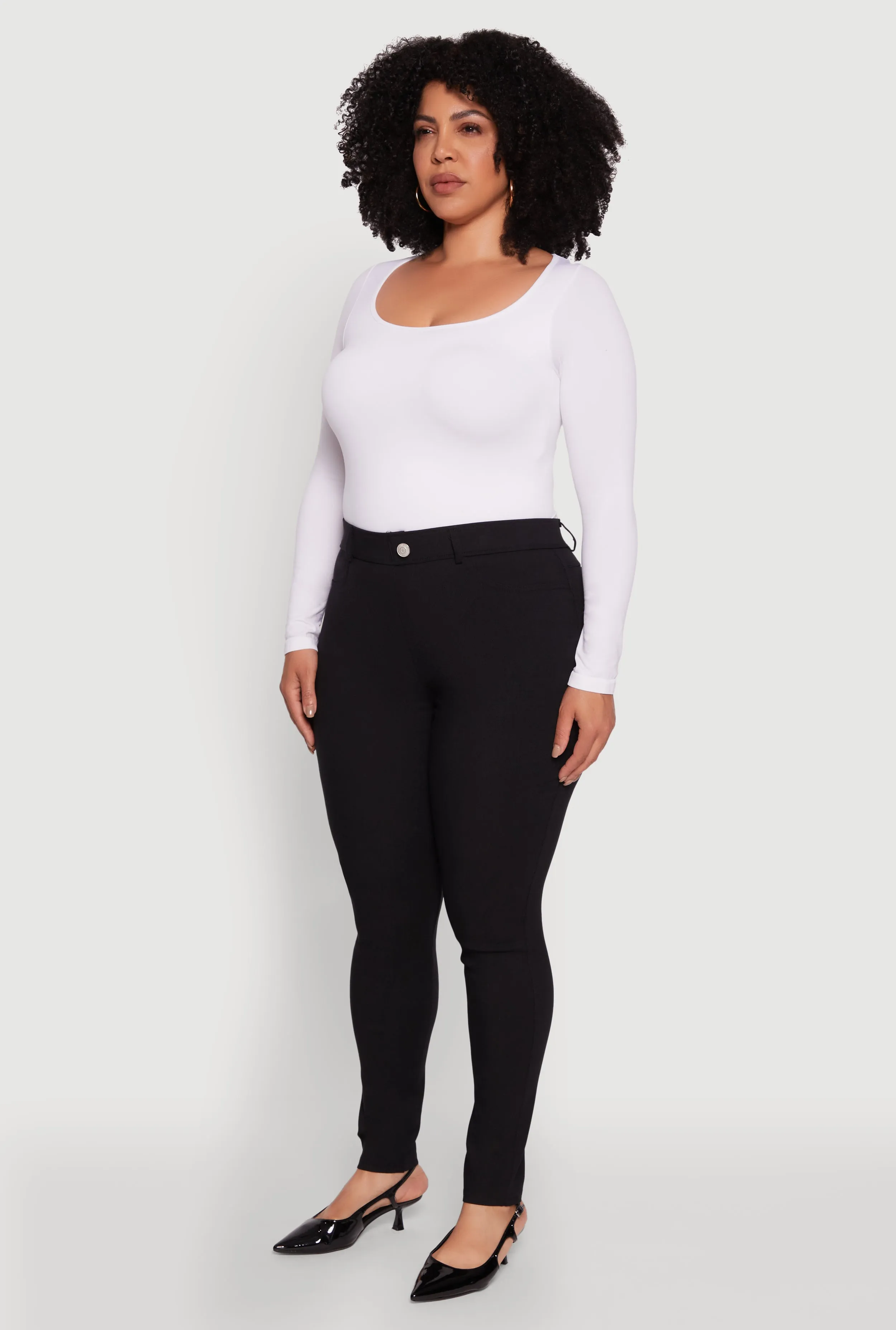 Plus Size Hyper Stretch Pull On Push Up Skinny Pants sold by Rainbow product image thumbnail 3