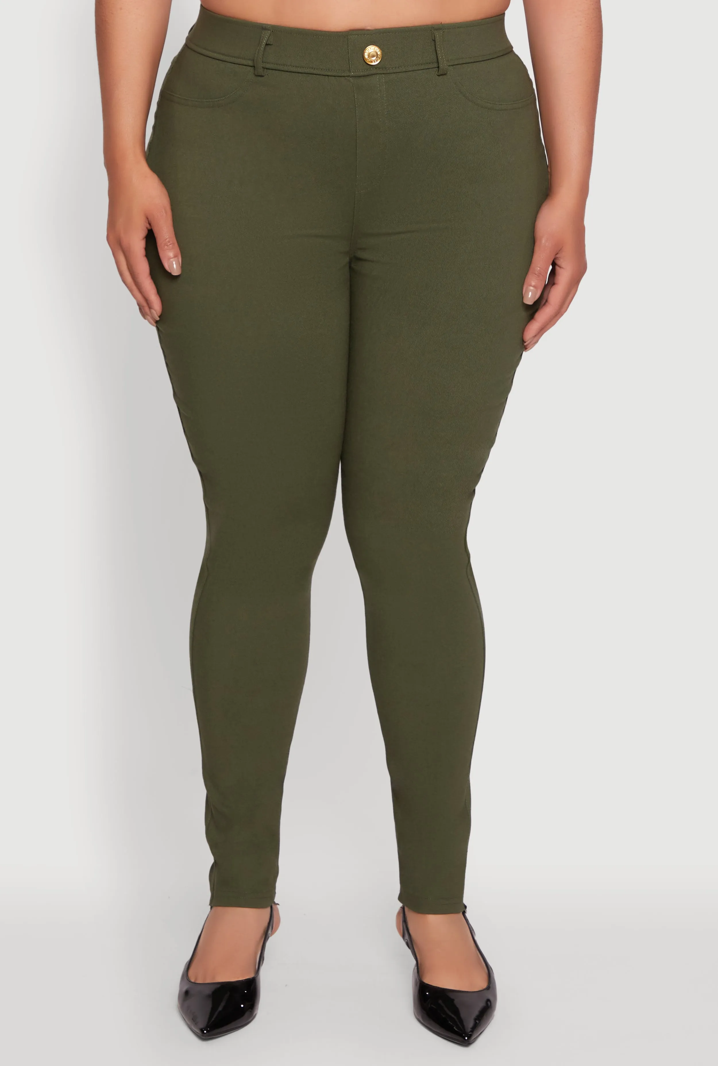 Plus Size Hyper Stretch Pull On Push Up Skinny Pants sold by Rainbow product image thumbnail 5