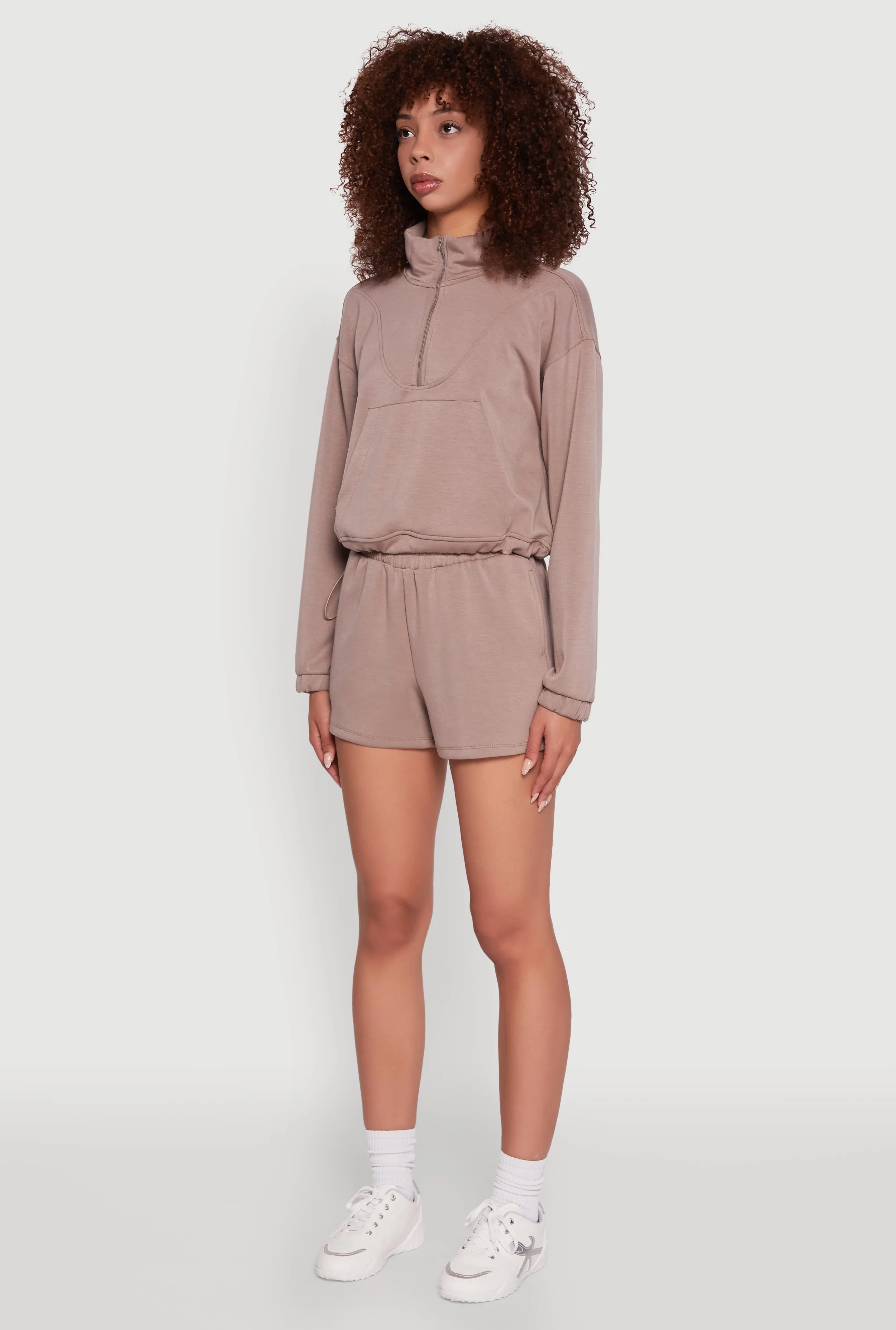 Mock Neck Quarter Zip Pullover Sweatshirt sold by Rainbow product image thumbnail 5