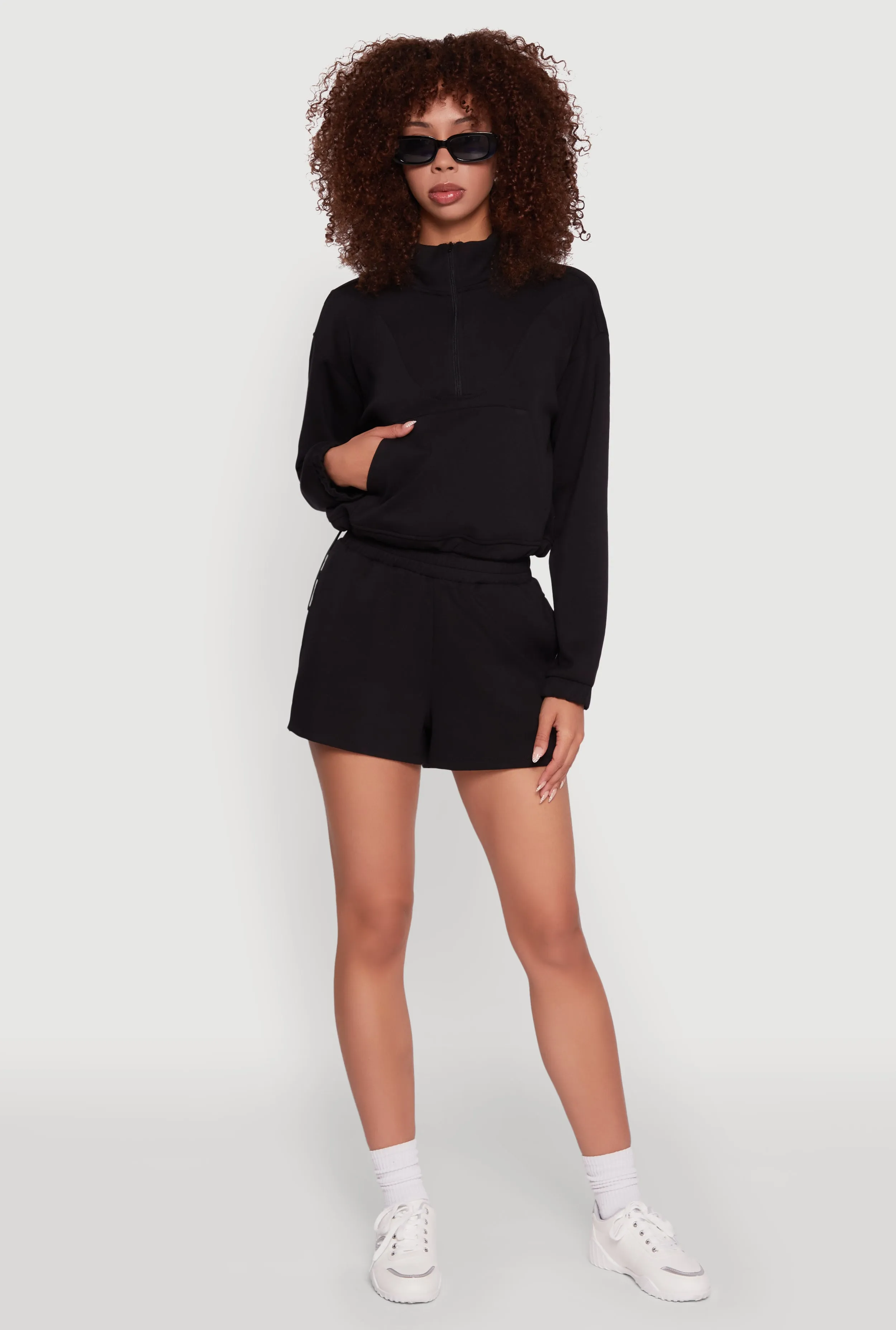 Mock Neck Quarter Zip Pullover Sweatshirt sold by Rainbow product image thumbnail 2