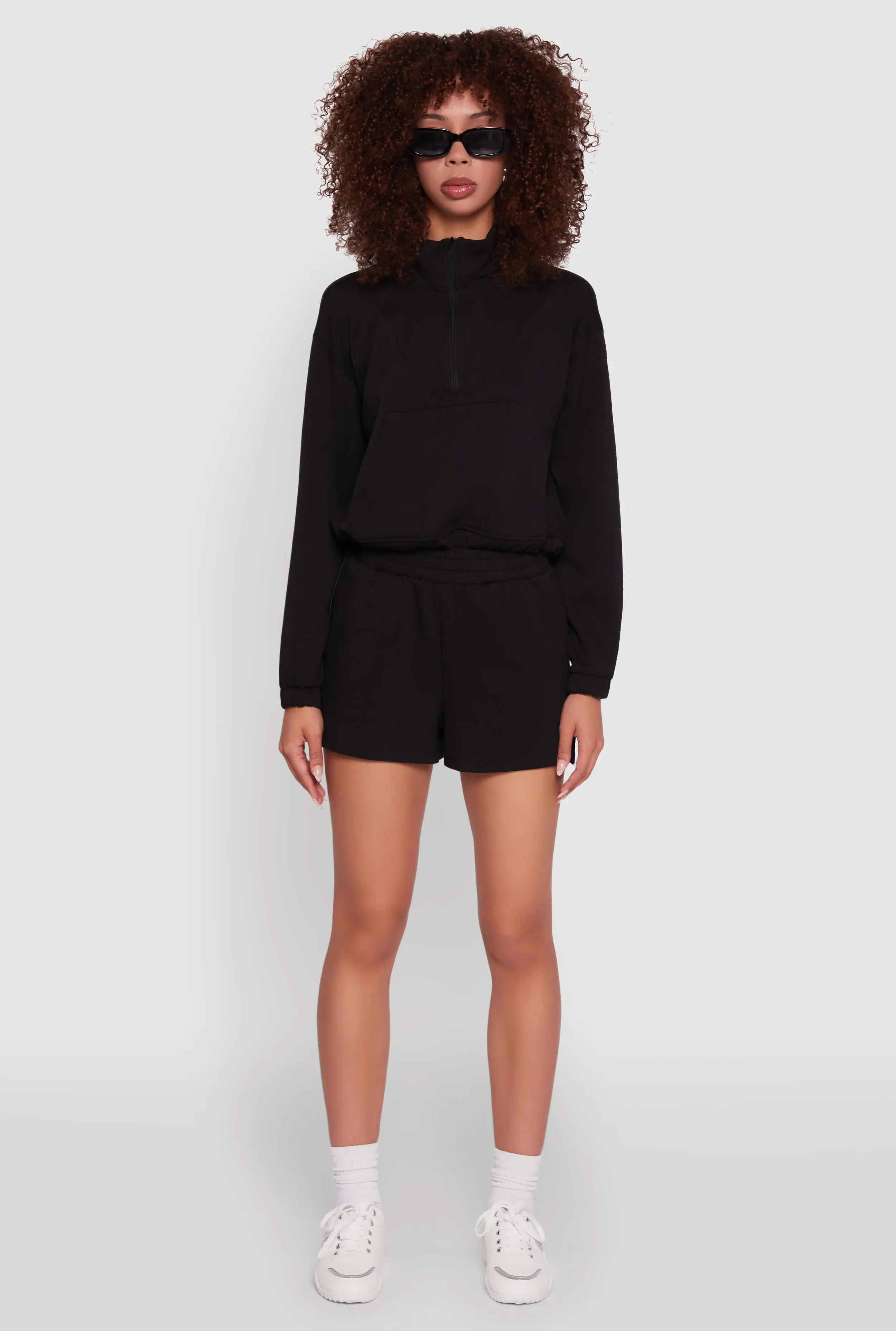 Mock Neck Quarter Zip Pullover Sweatshirt sold by Rainbow product image thumbnail 3