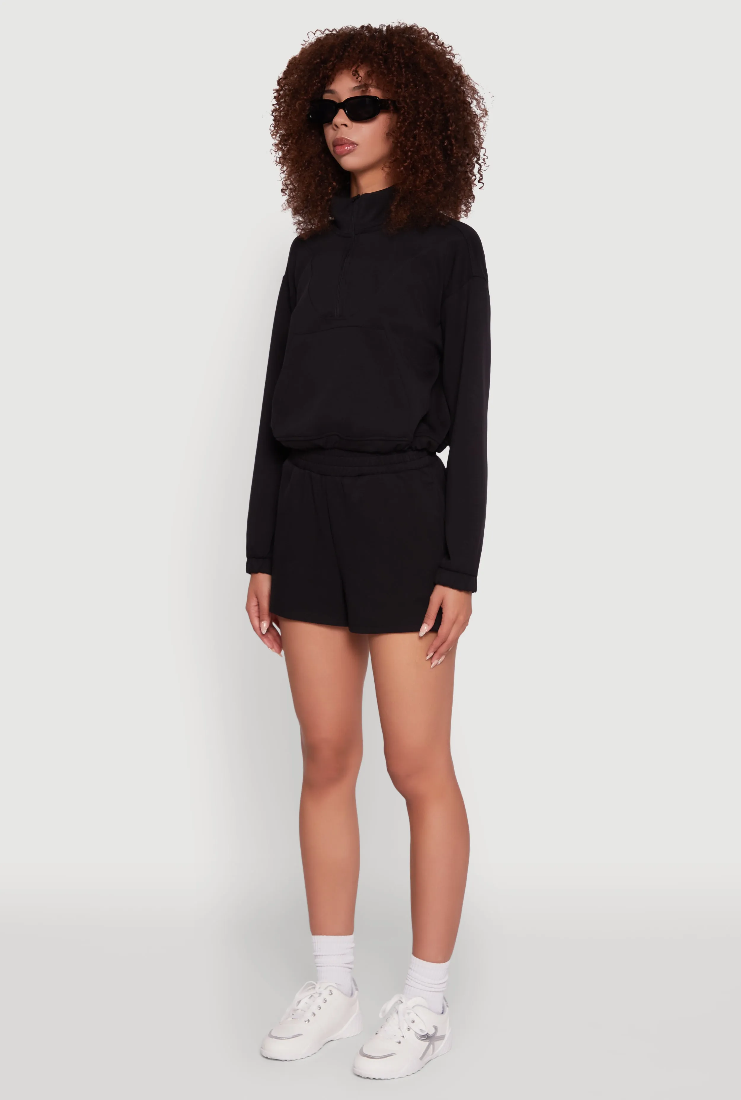 Mock Neck Quarter Zip Pullover Sweatshirt sold by Rainbow product image thumbnail 5