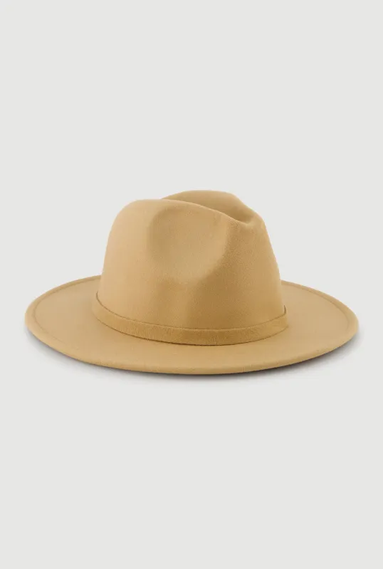 Stylish Faux Suede Panama Hat sold by Rainbow