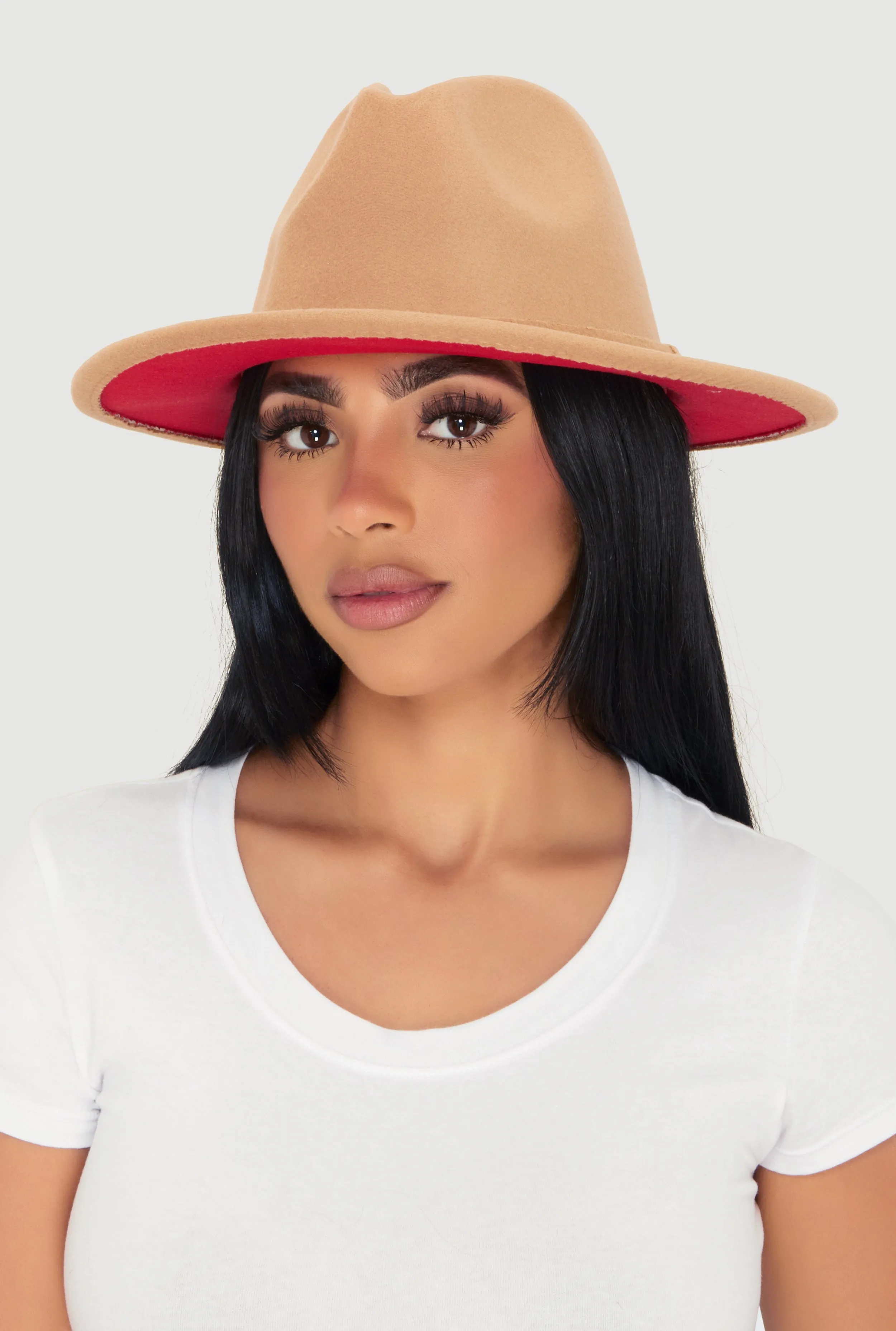 Stylish Faux Suede Panama Hat sold by Rainbow product image thumbnail 2