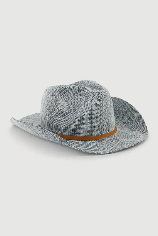 Tie Front Trim Cowboy Hat sold by Rainbow