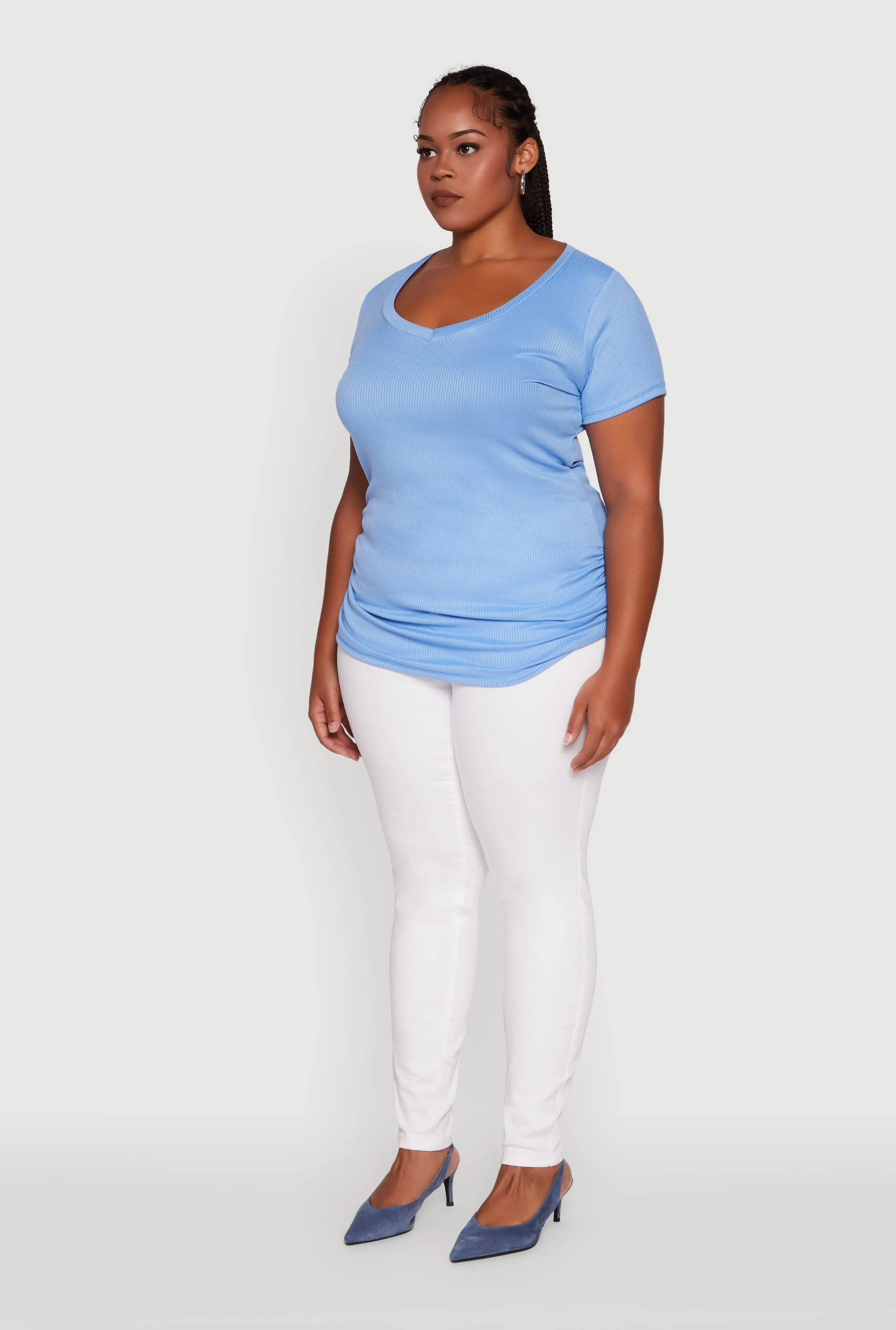 Plus Size Poplin Bow Cargo Capri Pants sold by Rainbow product image thumbnail 5