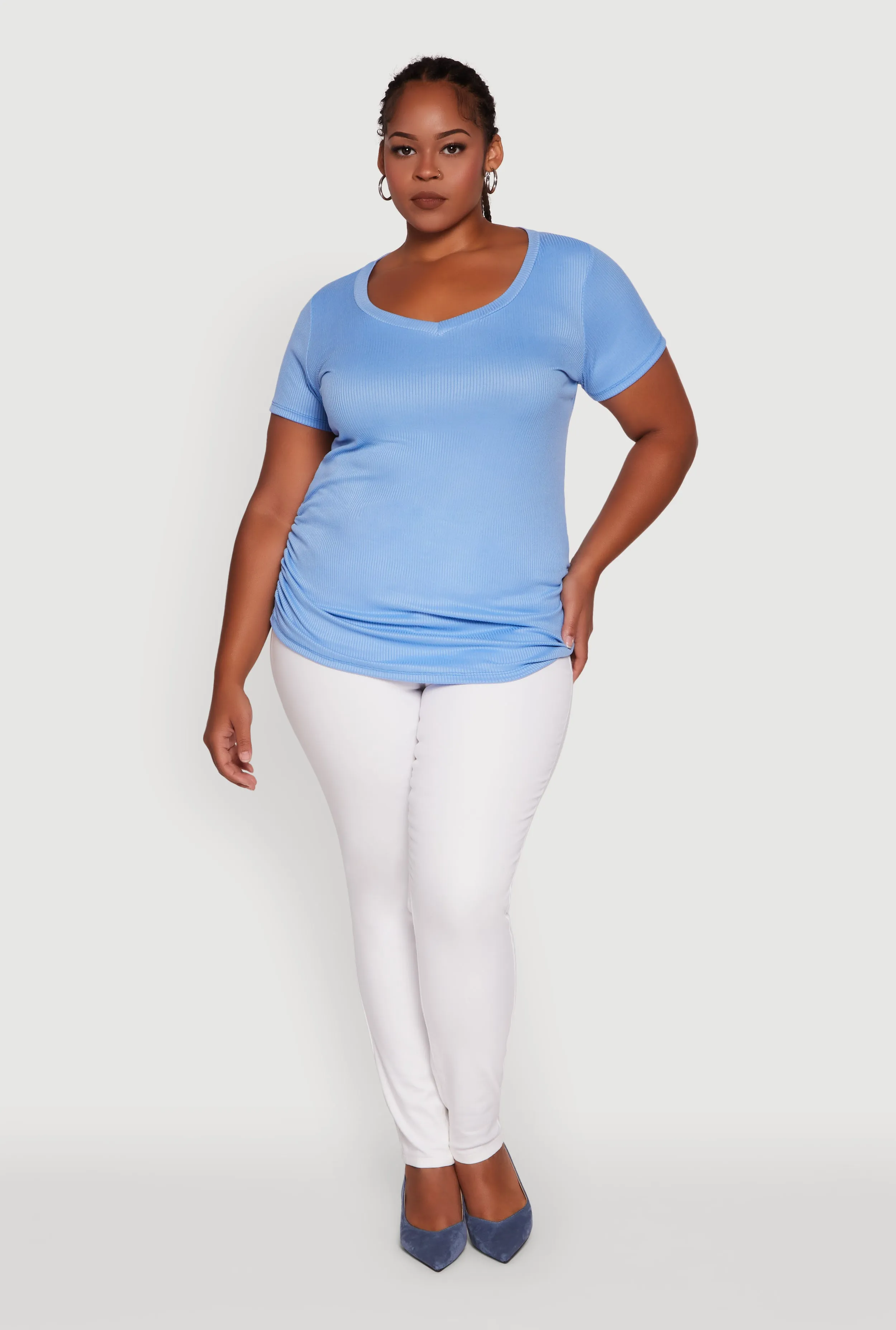 Plus Size Poplin Bow Cargo Capri Pants sold by Rainbow product image thumbnail 3