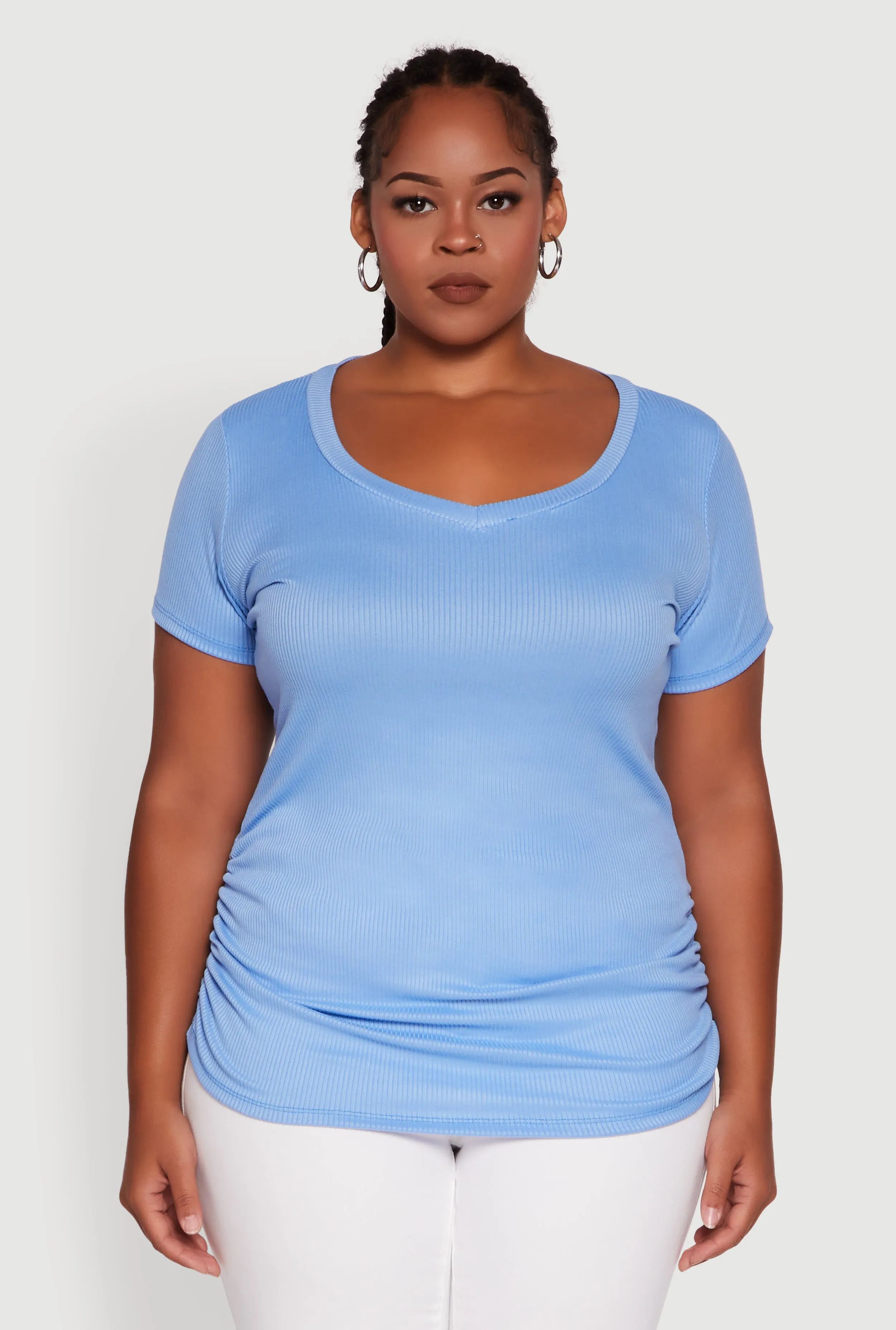 Plus Size Poplin Bow Cargo Capri Pants sold by Rainbow product image thumbnail 2