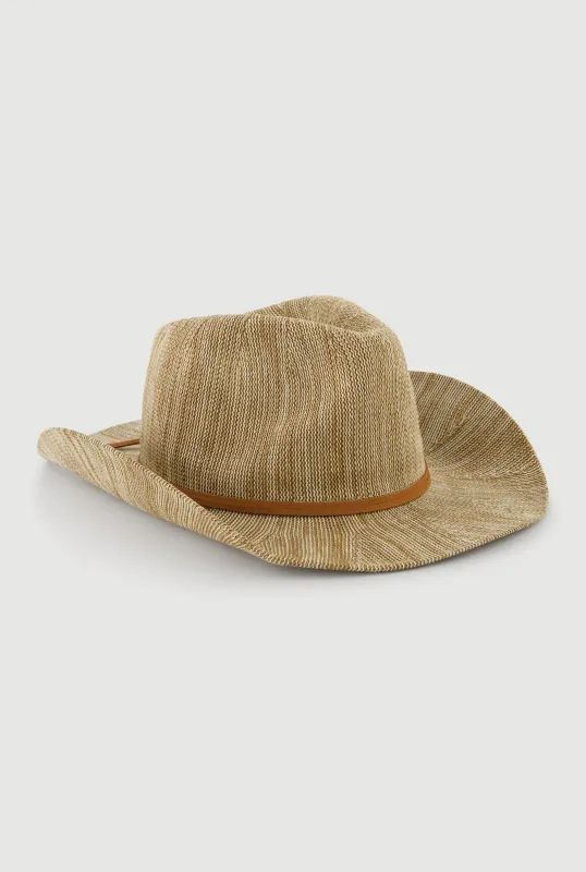 Tie Front Trim Cowboy Hat sold by Rainbow