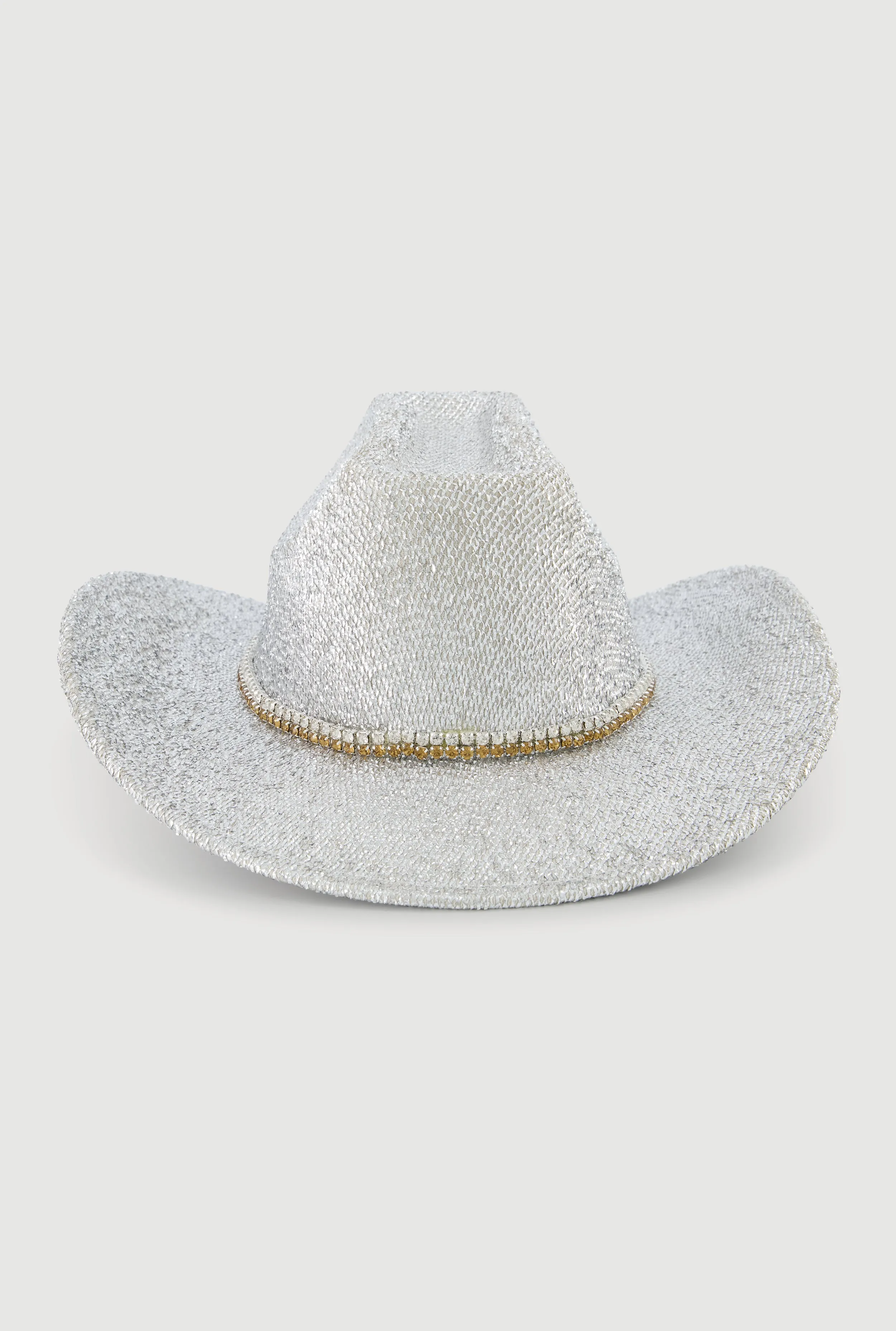 Trendy Rhinestone Trim Lurex Cowboy Hat sold by Rainbow product image thumbnail 5