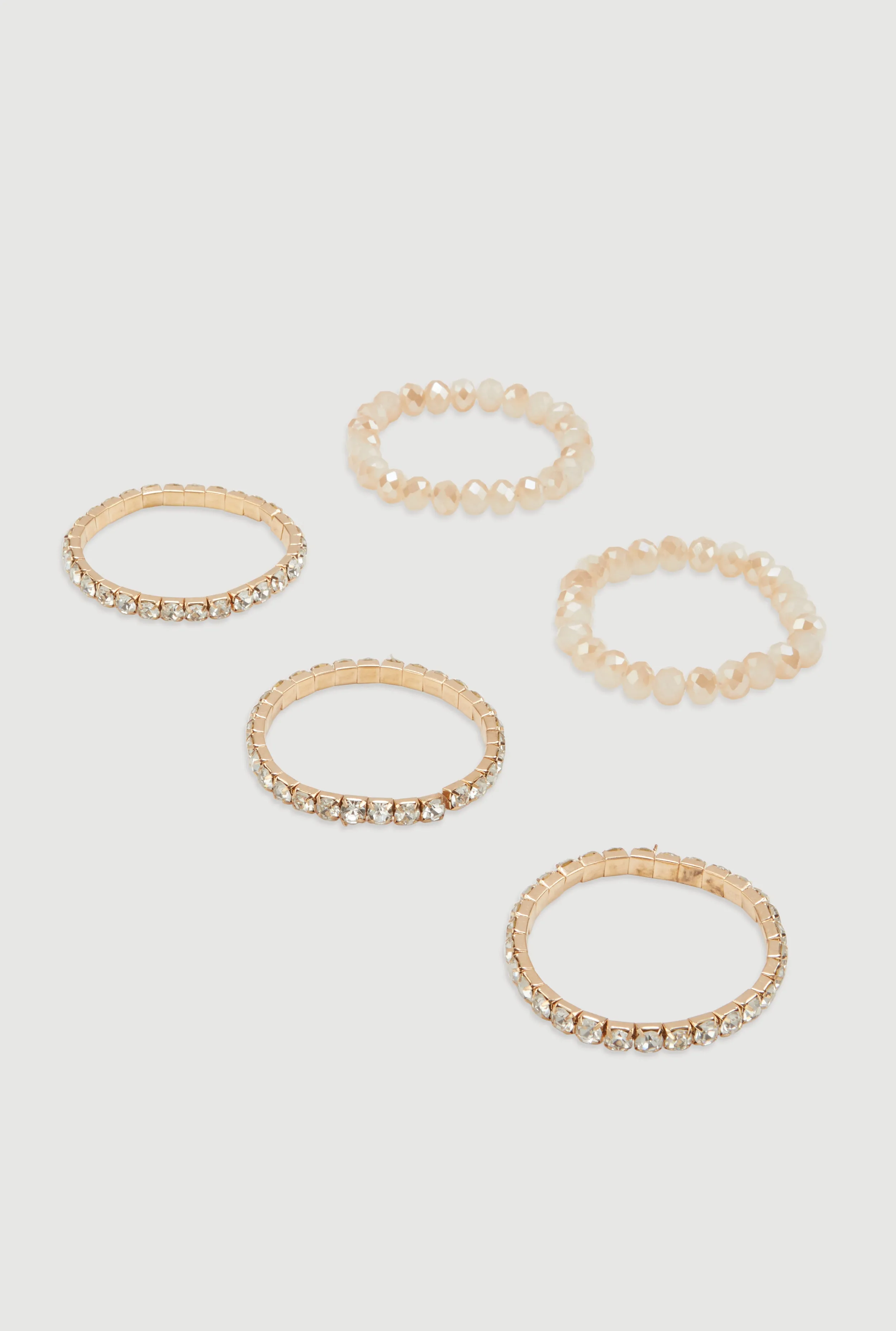 Rhinestone Beaded Stretch Bracelets Set of 5 sold by Rainbow product image thumbnail 3