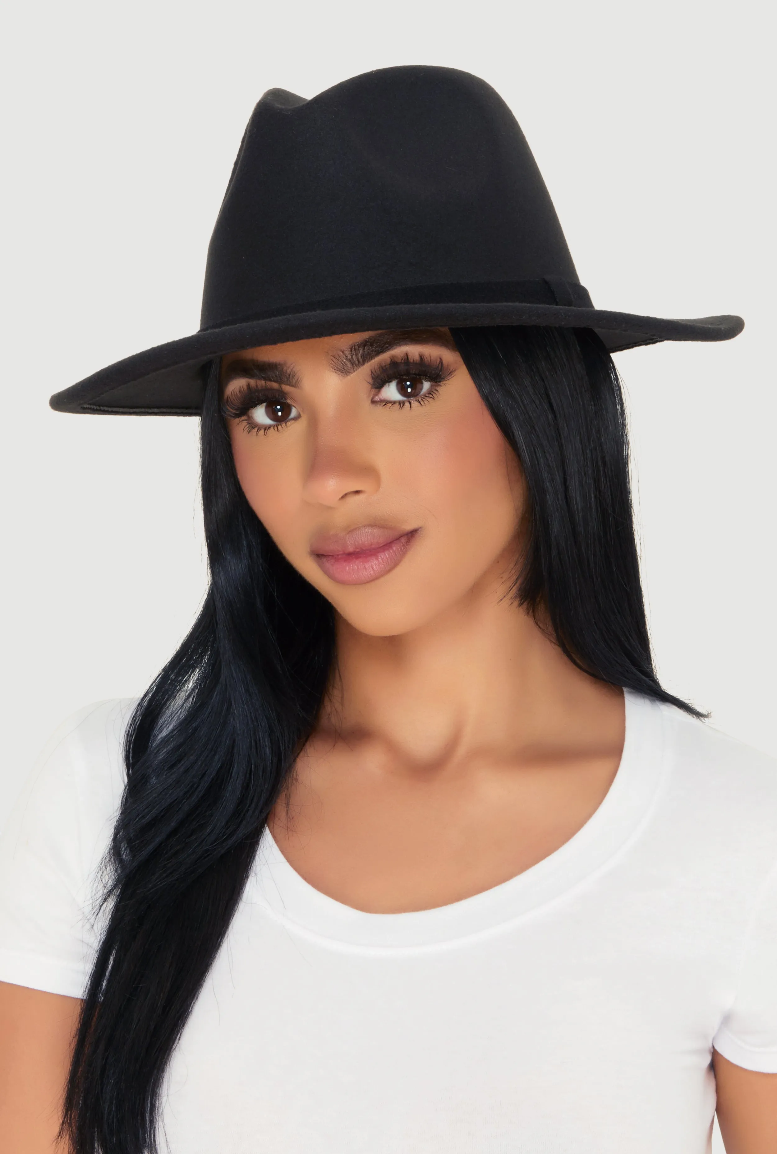 Stylish Faux Suede Panama Hat sold by Rainbow product image thumbnail 2