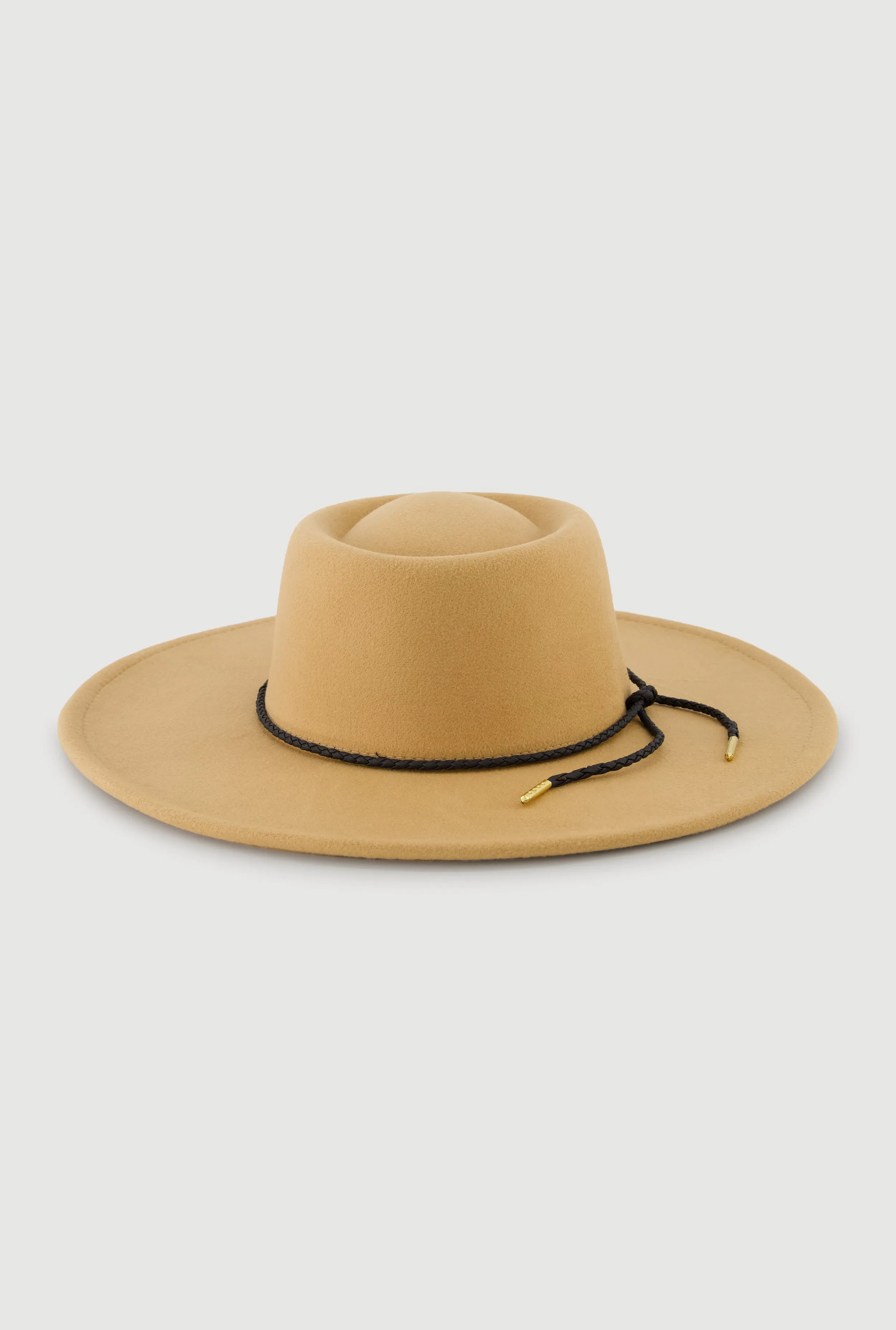 Faux Suede Braided Cord Detail Panama Hat sold by Rainbow product image thumbnail 3