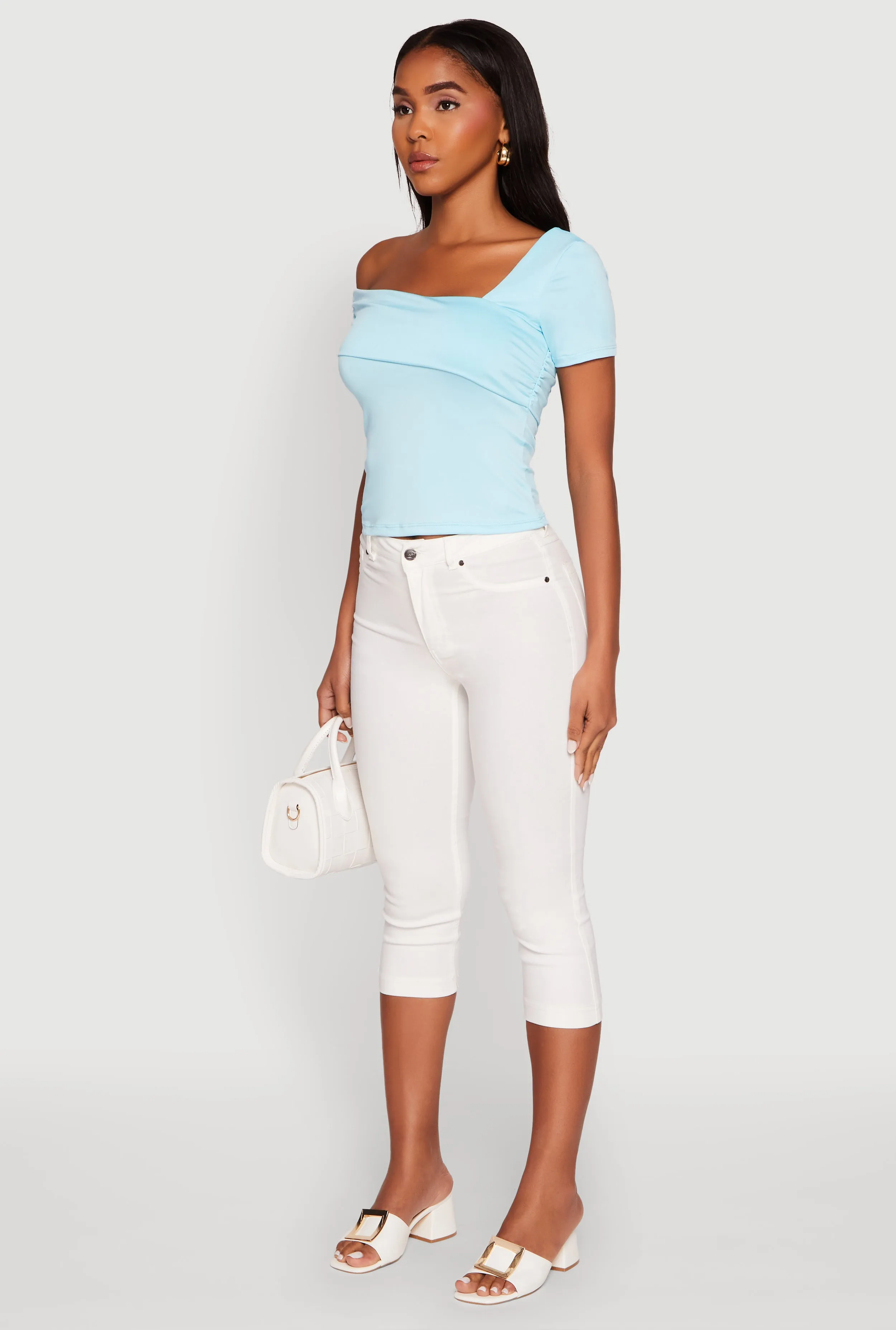 Iris Fold Over One Shoulder Top sold by Rainbow product image thumbnail 5