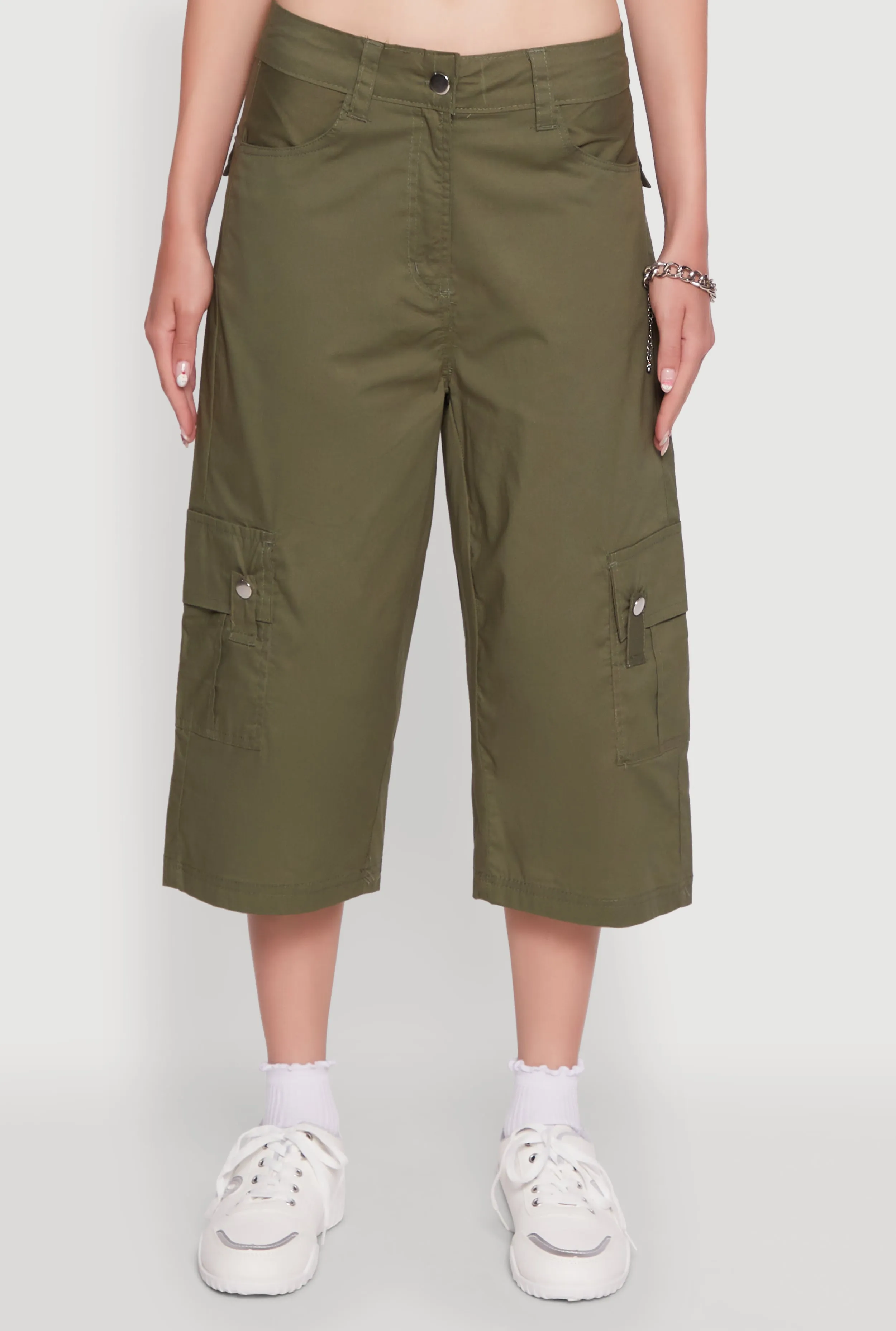 Wide Leg Cargo Pocket Capris Pants sold by Rainbow product image thumbnail 5