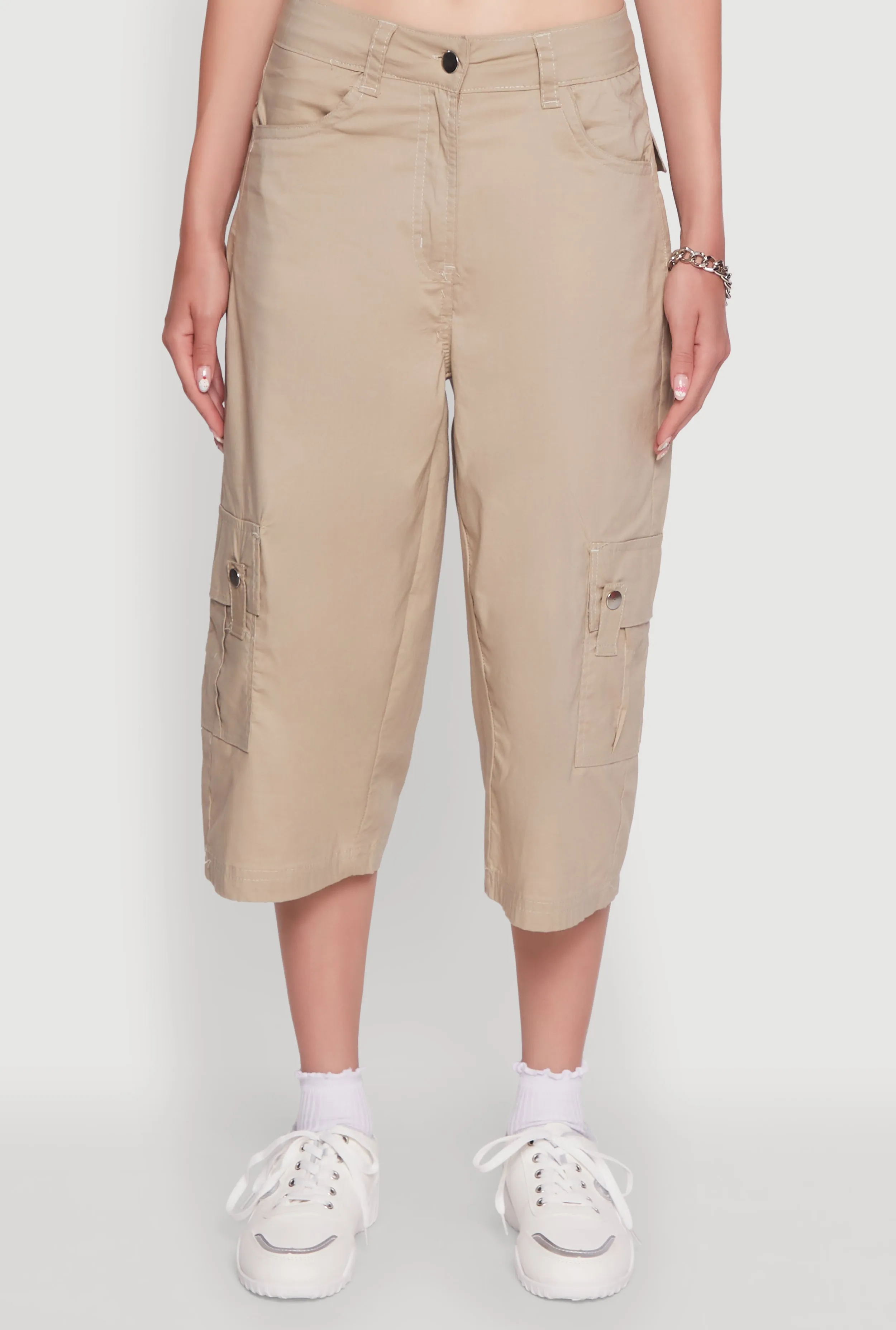 Wide Leg Cargo Pocket Capris Pants sold by Rainbow product image thumbnail 5