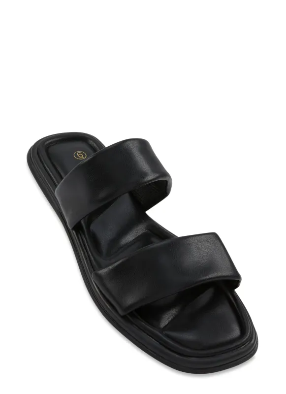 Open Toe Double Band Slide Sandals sold by Rainbow