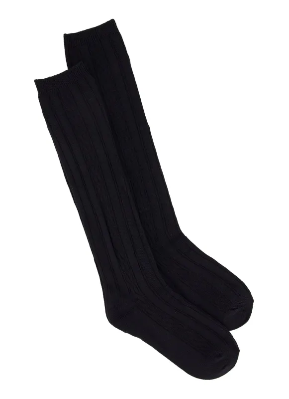 Girls 10-4 2 Pack Cable Knit High Knee Socks sold by Rainbow